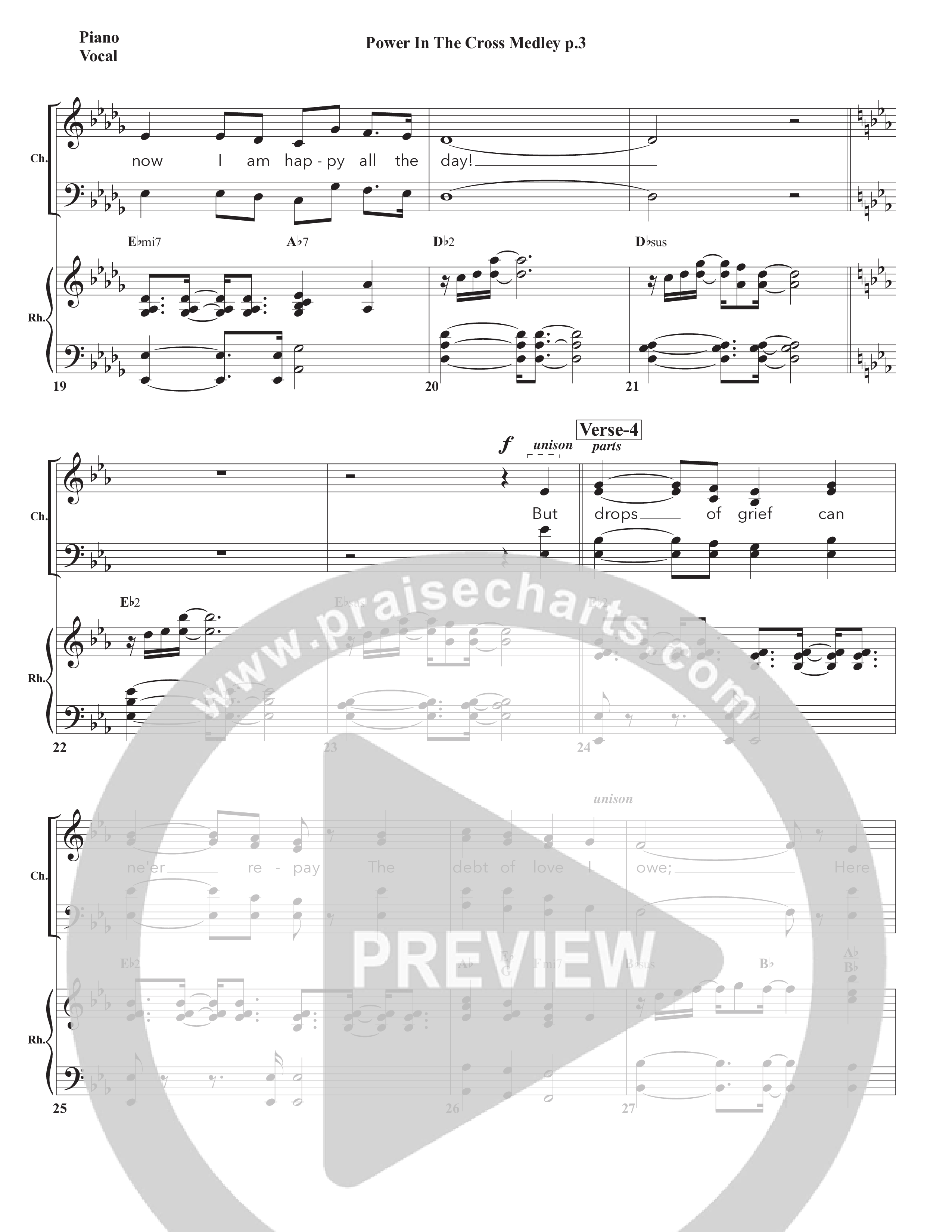Power In The Cross Medley Piano/Vocal (SATB) (Chris Emert)