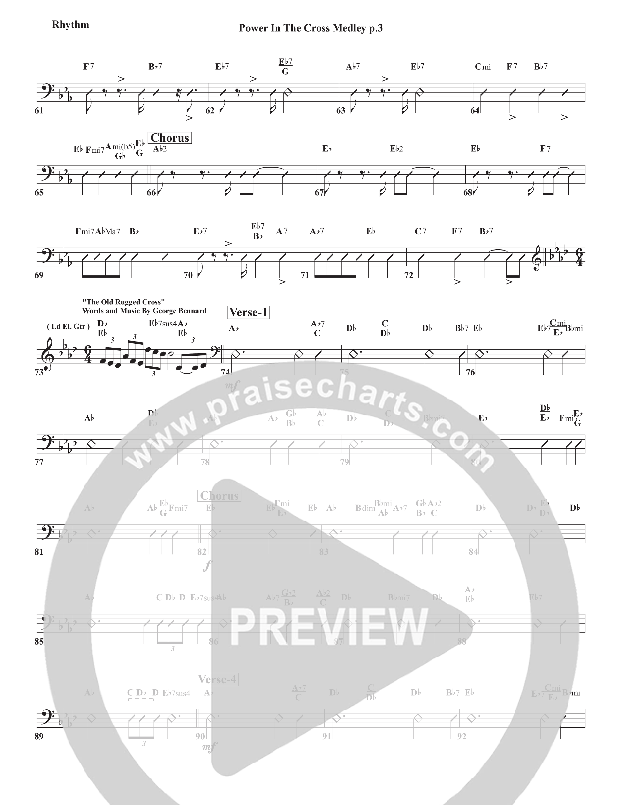 Power In The Cross Medley Rhythm Chart (Chris Emert)