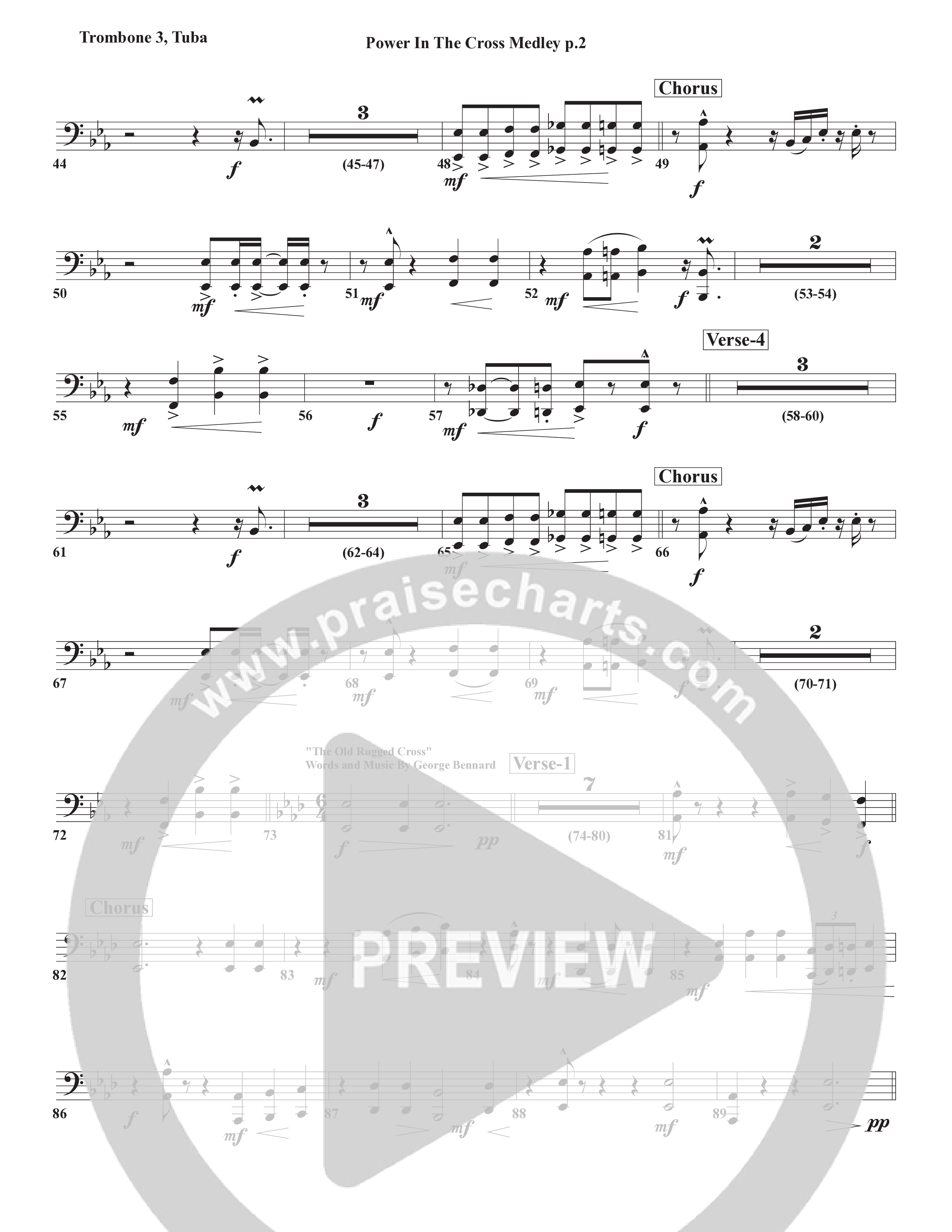 Power In The Cross Medley Trombone 3/Tuba (Chris Emert)