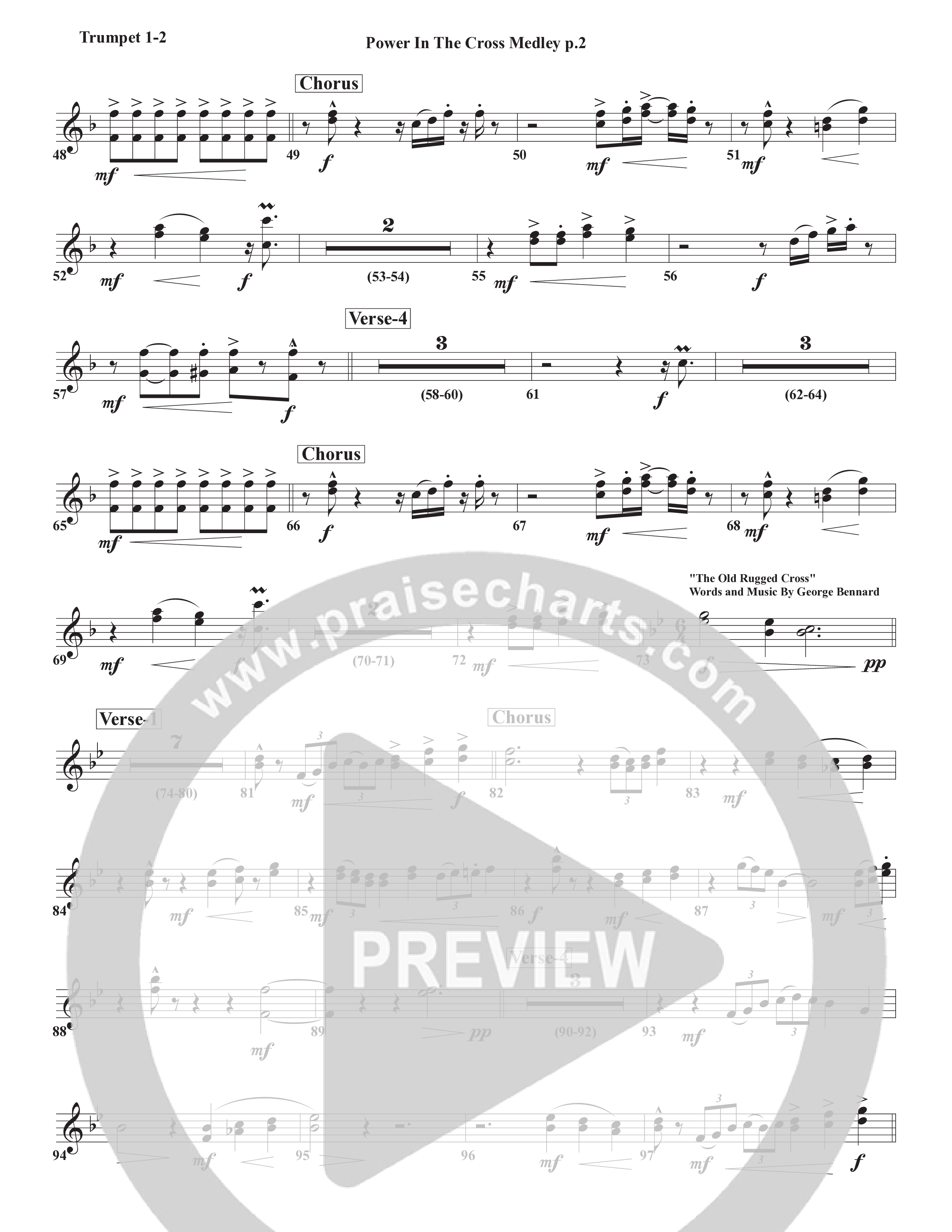 Power In The Cross Medley Trumpet 1,2 (Chris Emert)