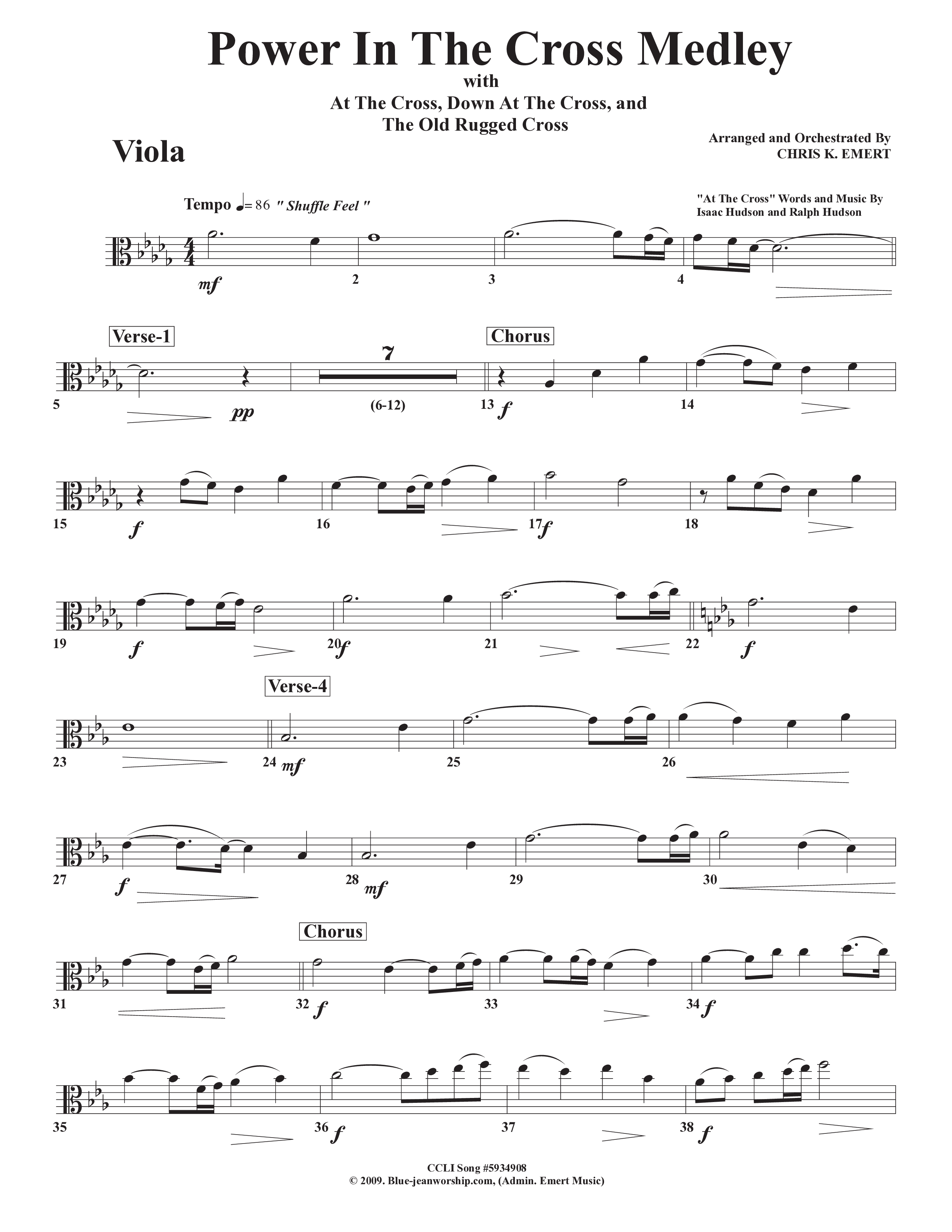 Power In The Cross Medley Viola (Chris Emert)