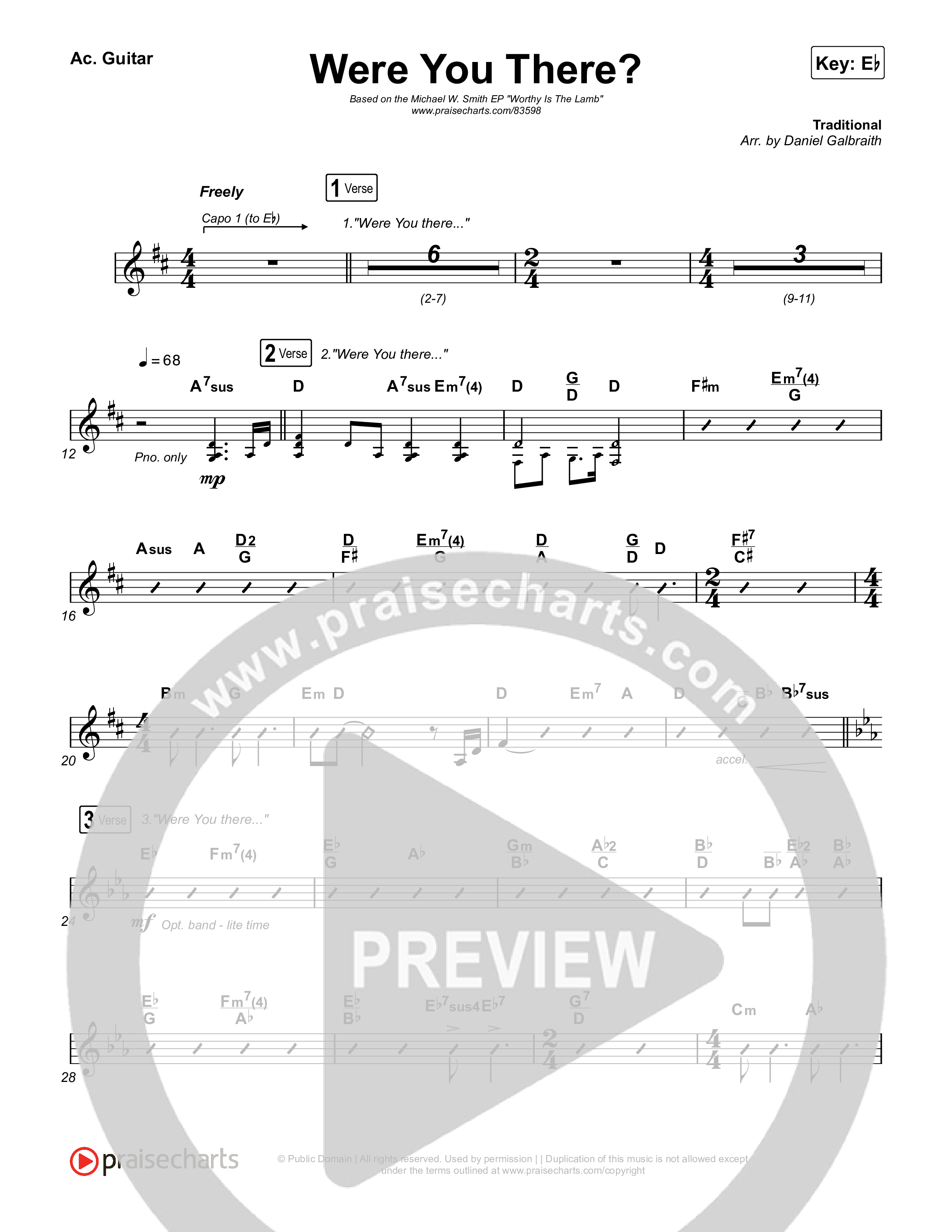 Were You There (Live) Acoustic Guitar (Michael W. Smith)