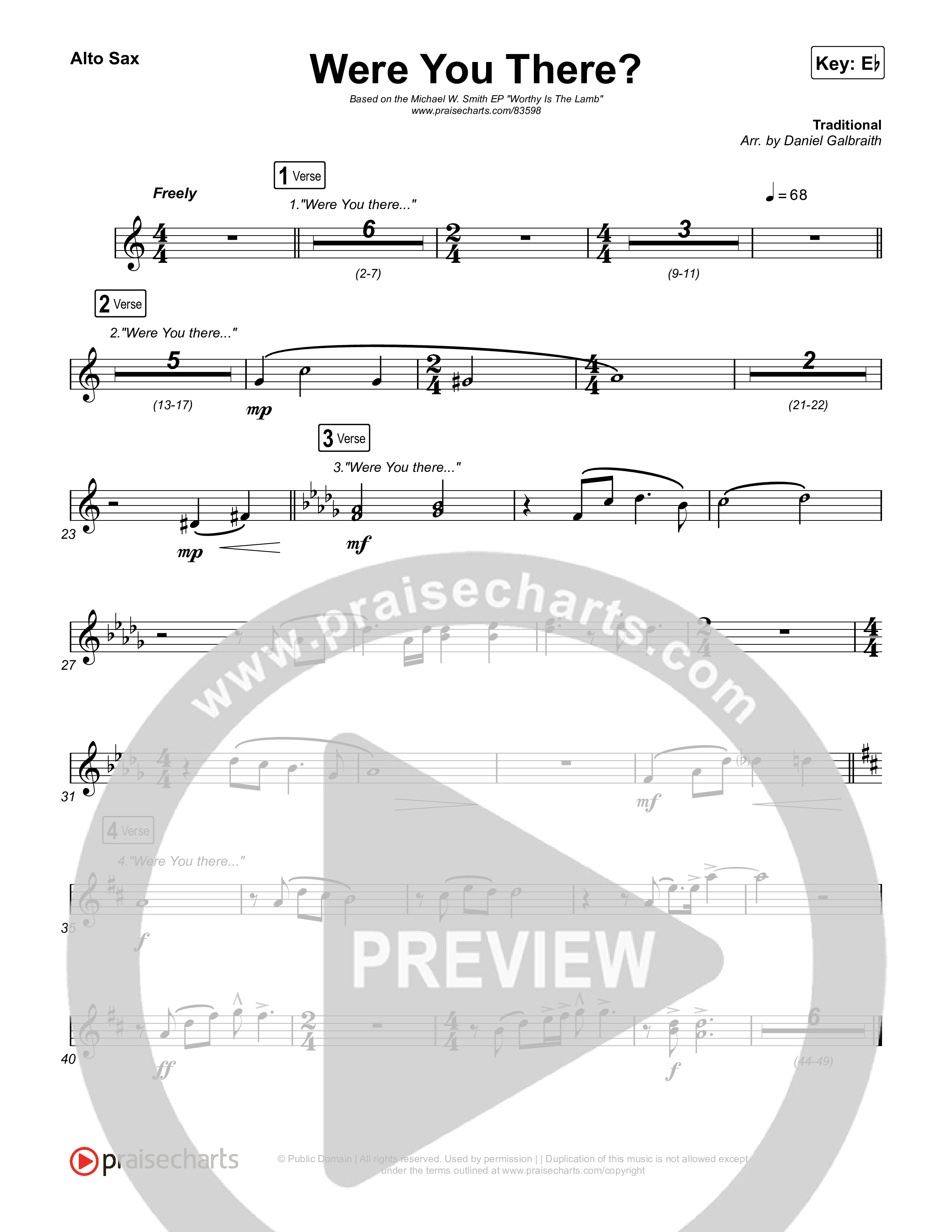 Were You There (Live) Alto Sax (Michael W. Smith)