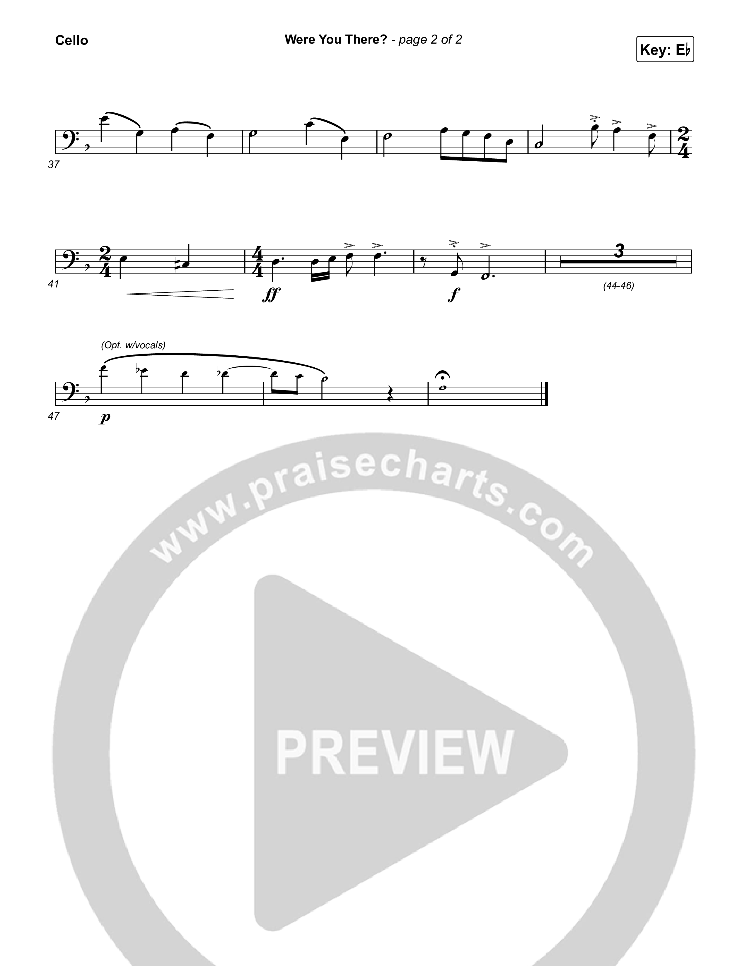 Were You There (Live) Cello (Michael W. Smith)