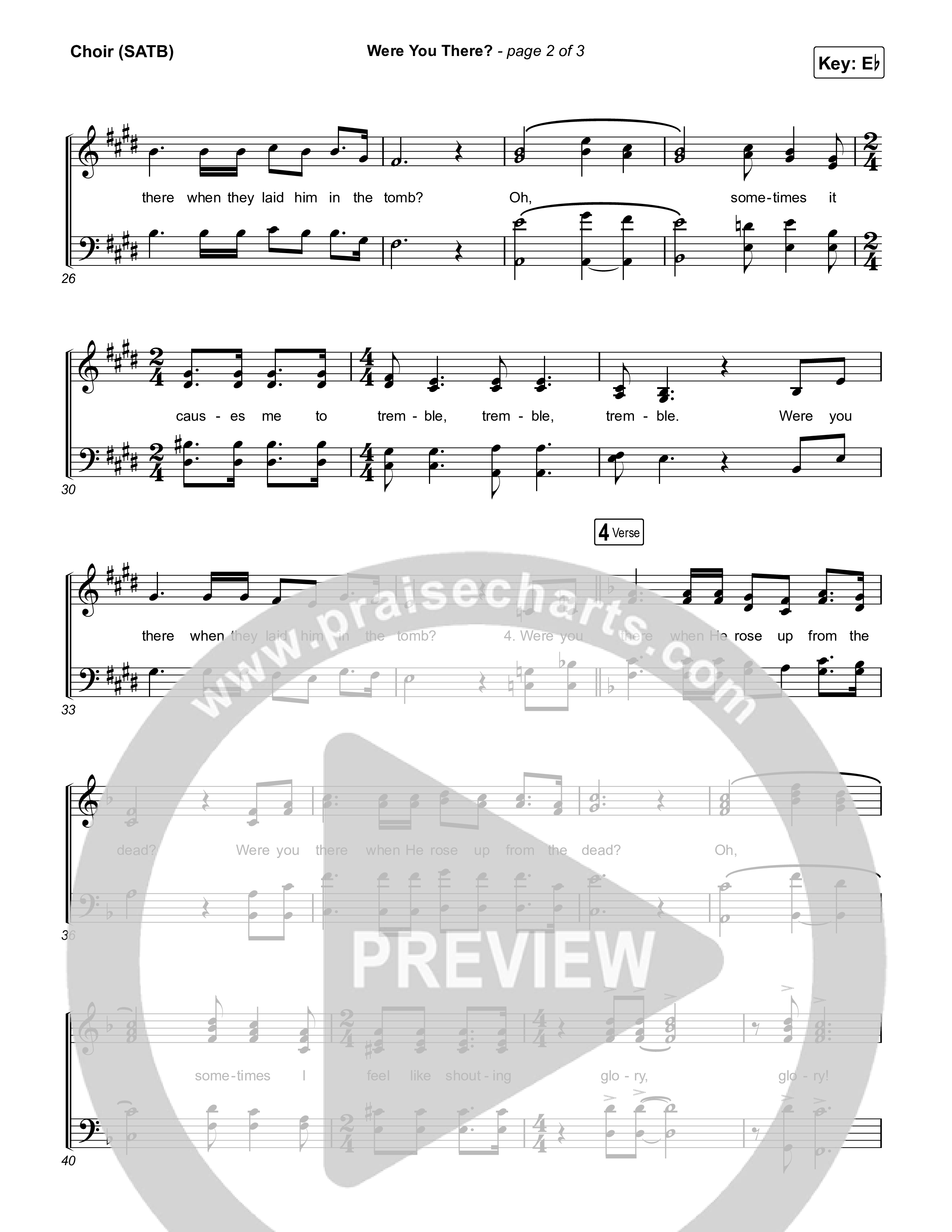 Were You There (Live) Choir Sheet (SATB) (Michael W. Smith)