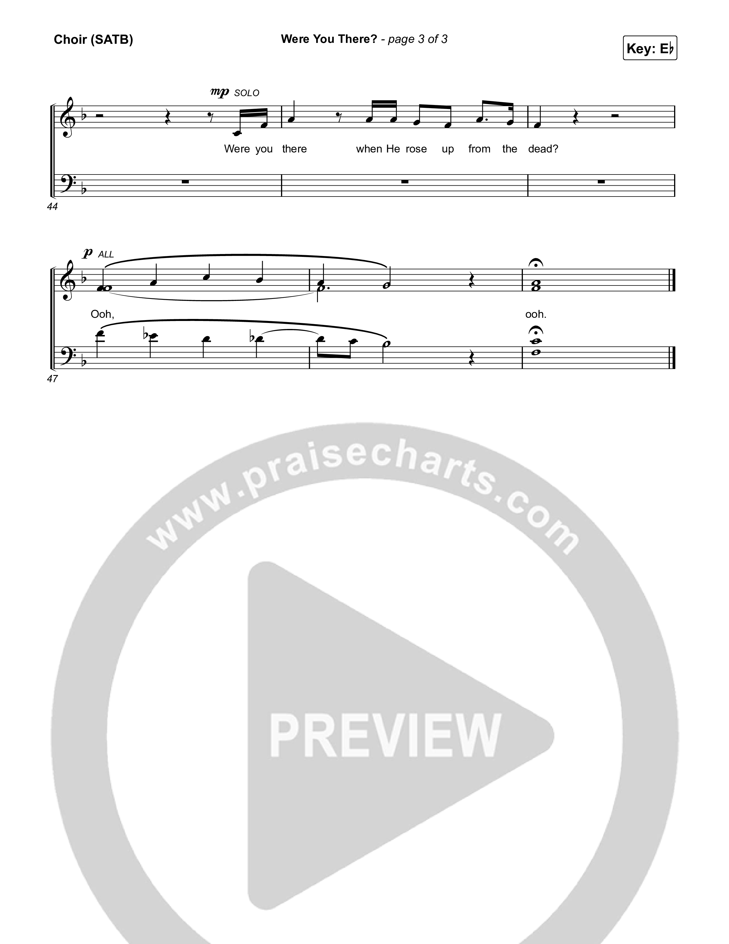 Were You There (Live) Choir Sheet (SATB) (Michael W. Smith)