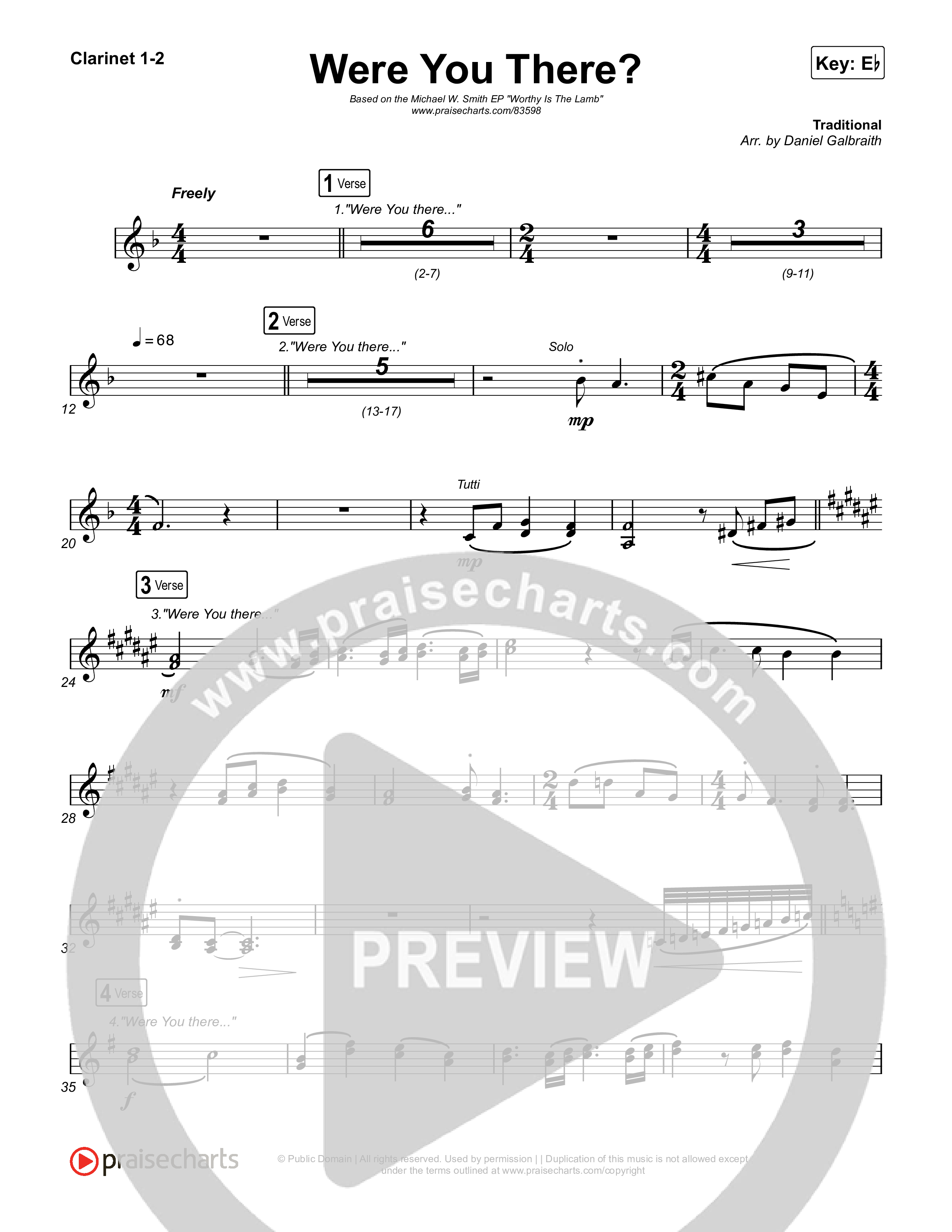 Were You There (Live) Clarinet 1/2 (Michael W. Smith)