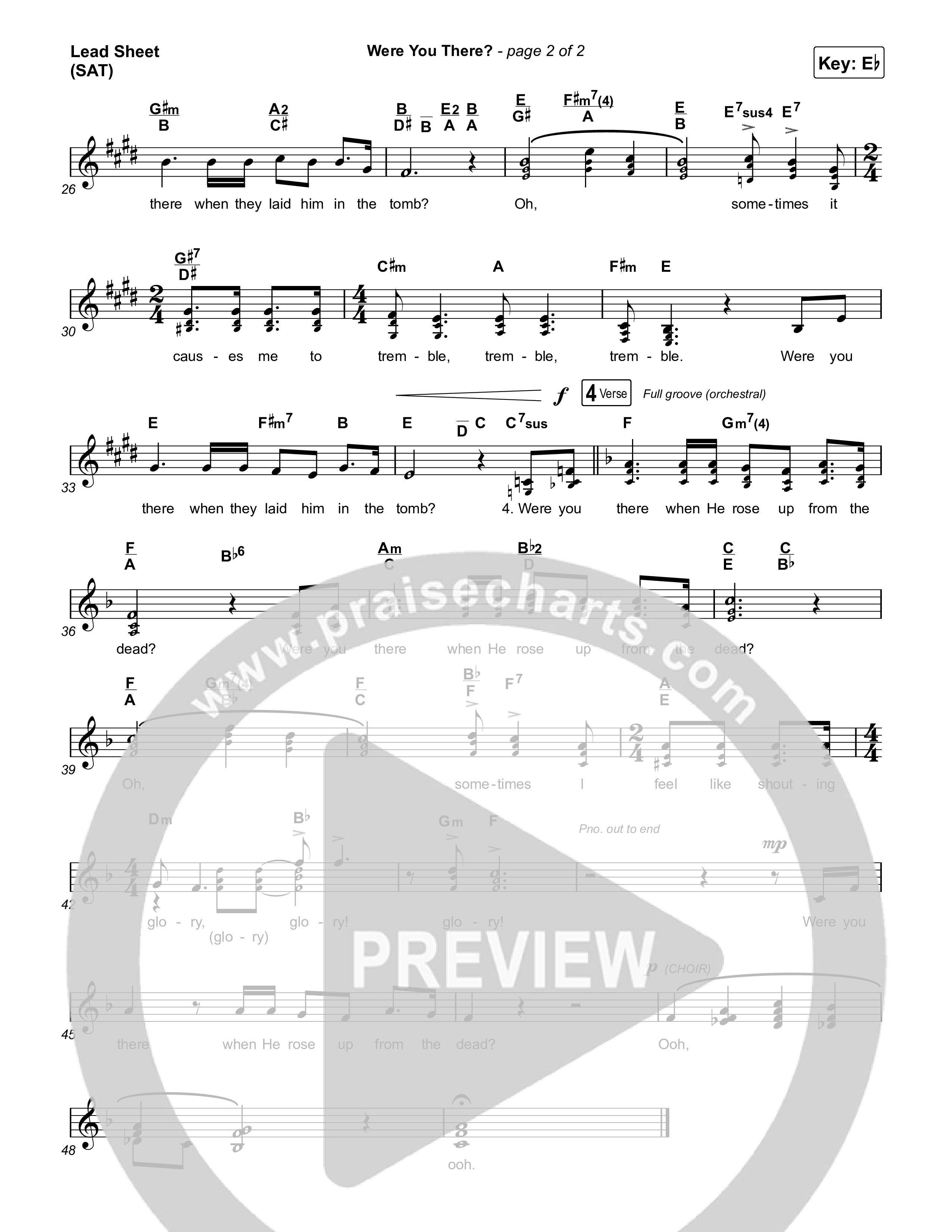 Were You There (Live) Lead Sheet (SAT) (Michael W. Smith)