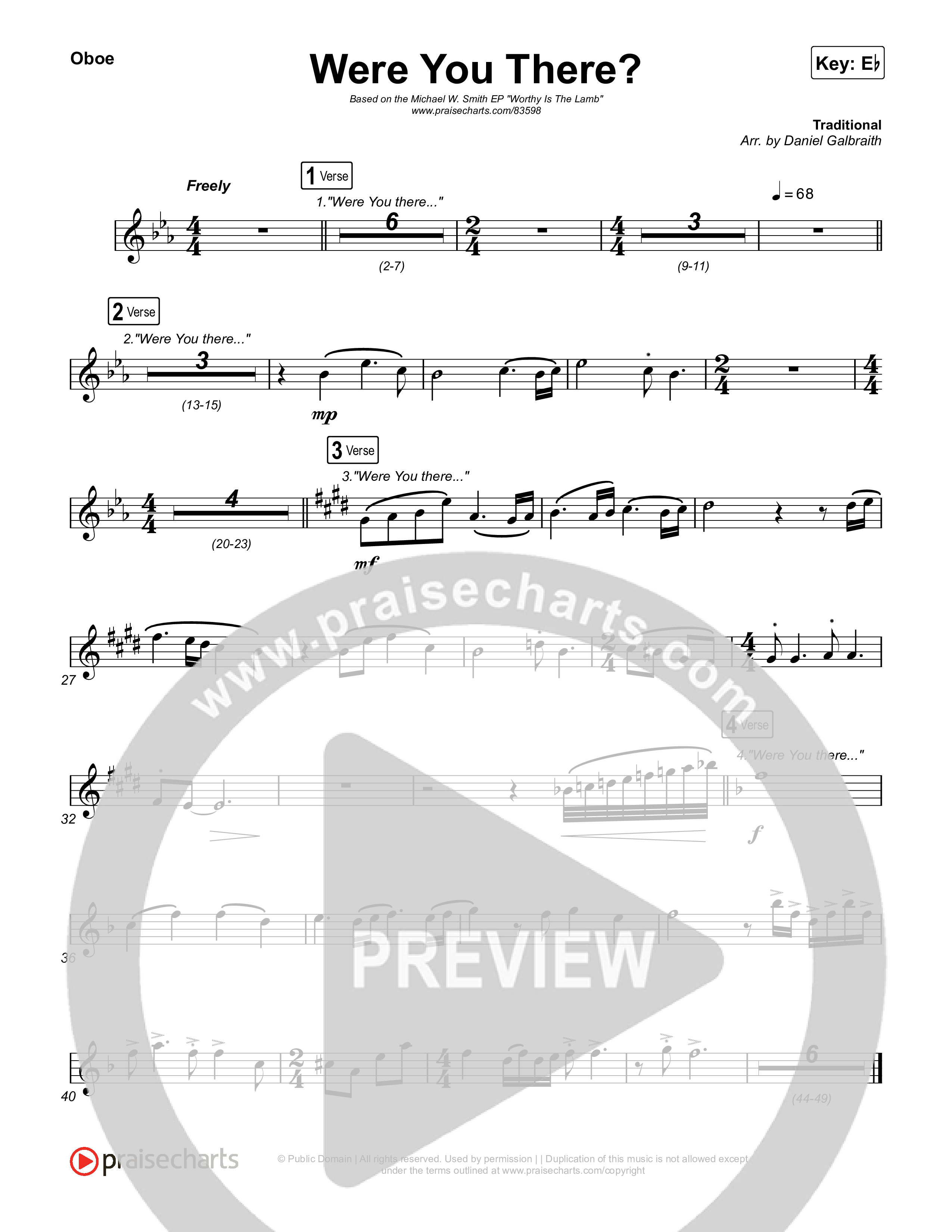 Were You There (Live) Oboe (Michael W. Smith)