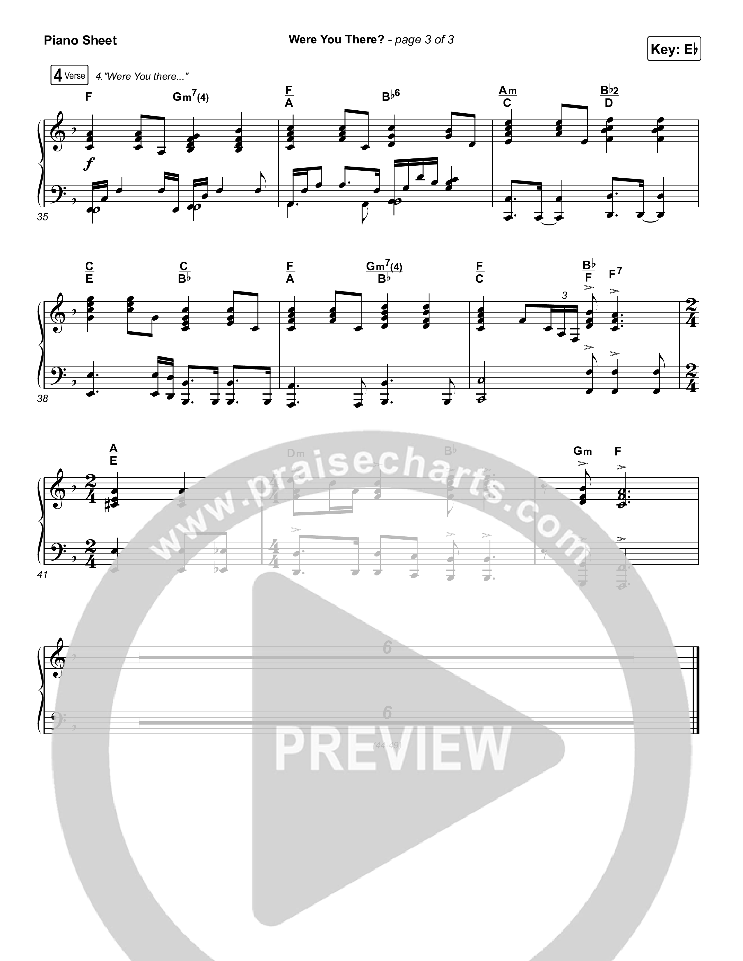 Were You There (Live) Piano Sheet (Michael W. Smith)