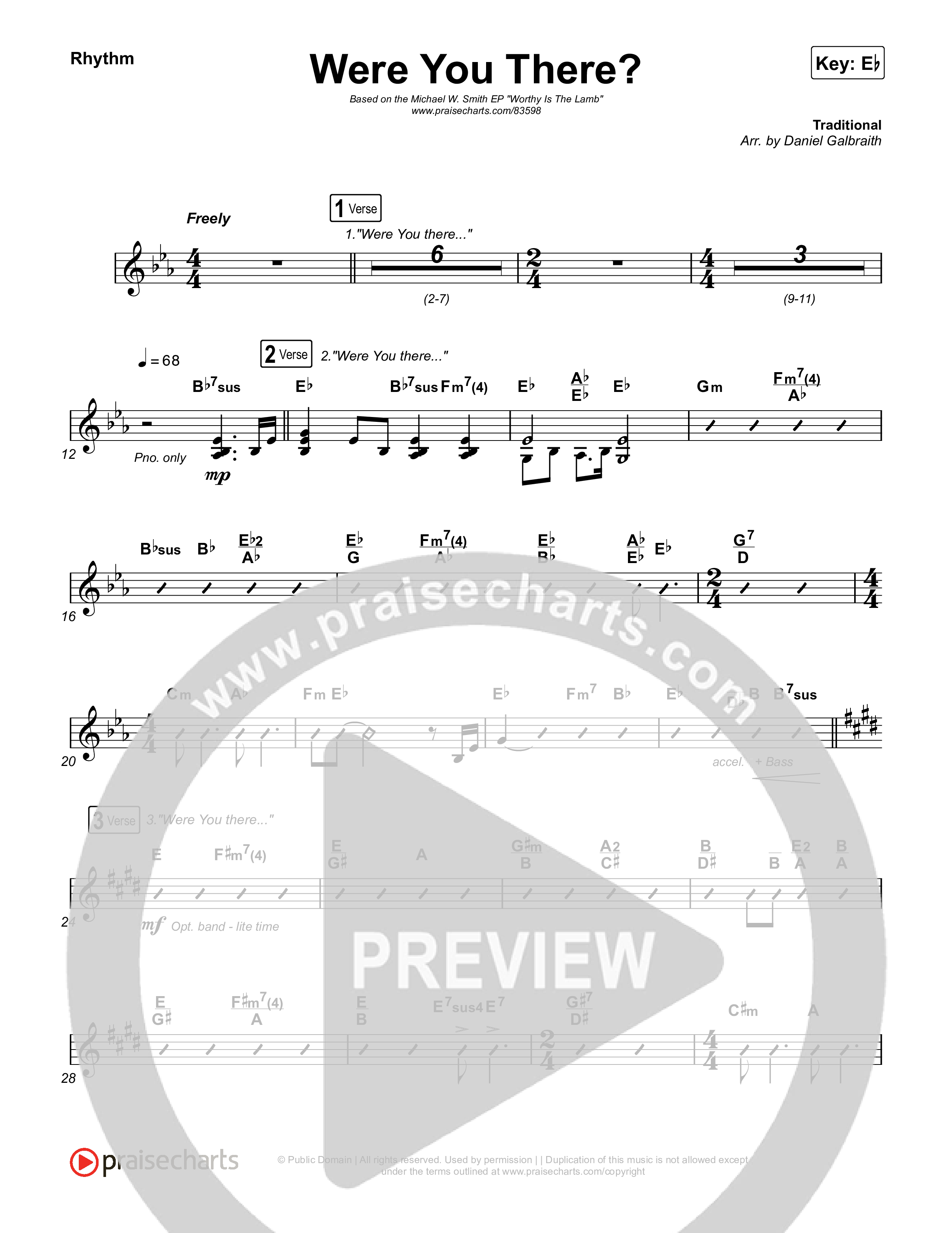 Were You There (Live) Rhythm Chart (Michael W. Smith)