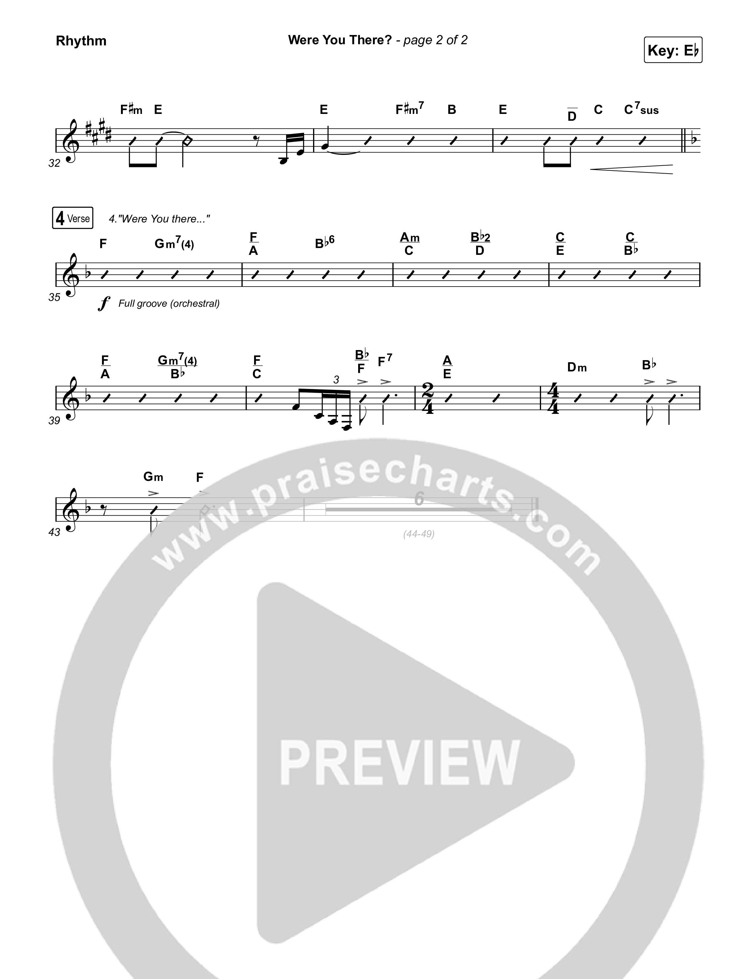 Were You There (Live) Rhythm Chart (Michael W. Smith)