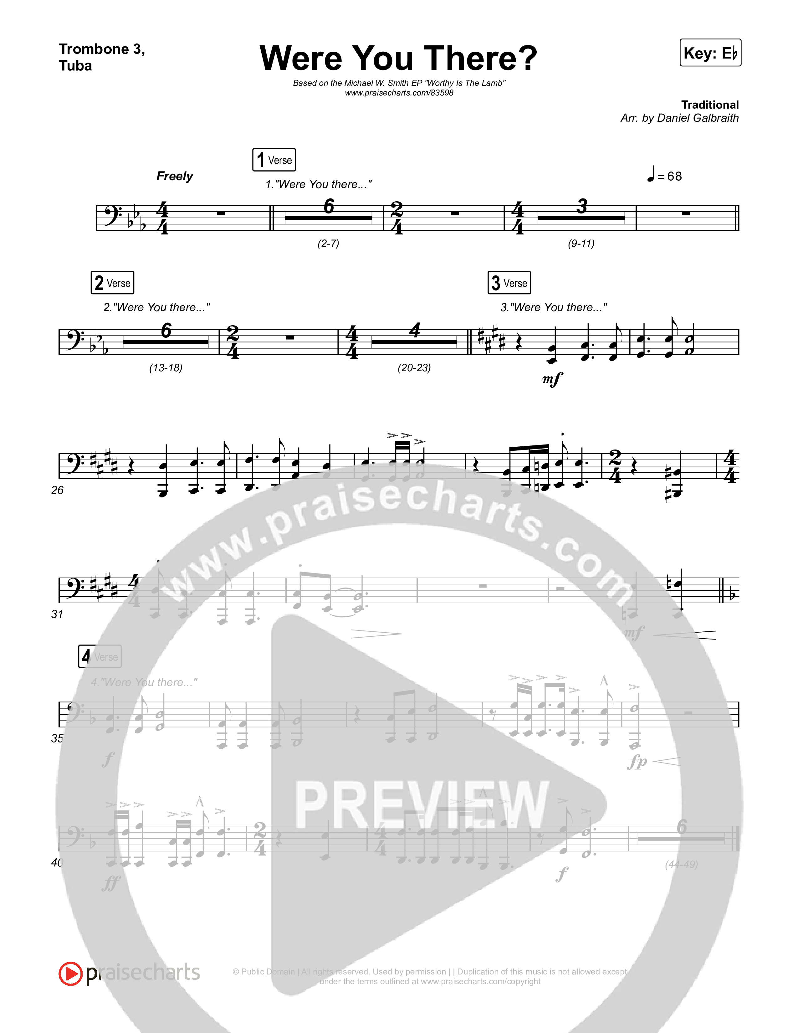 Were You There (Live) Trombone 1,2 (Michael W. Smith)