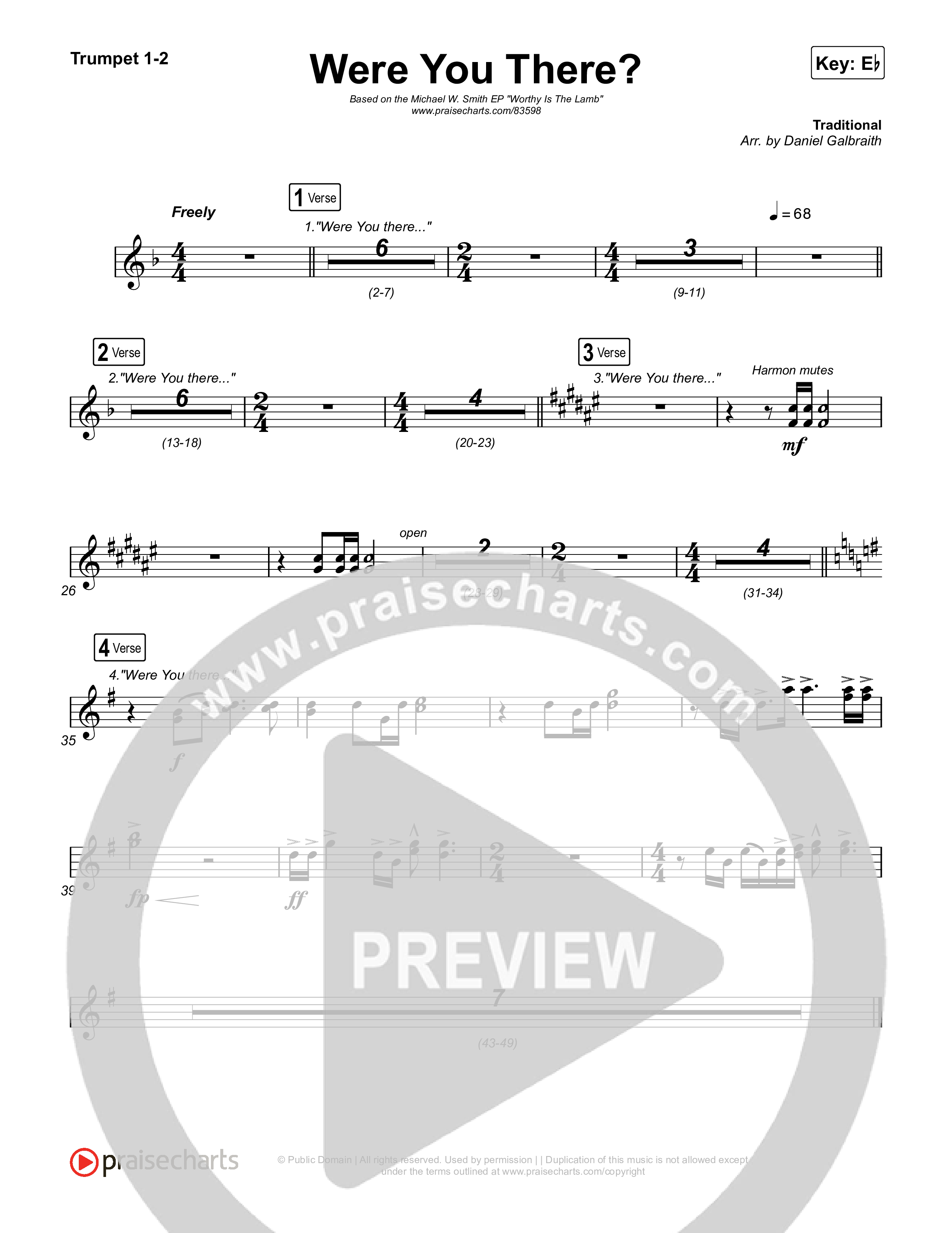 Were You There (Live) Trumpet 1,2 (Michael W. Smith)