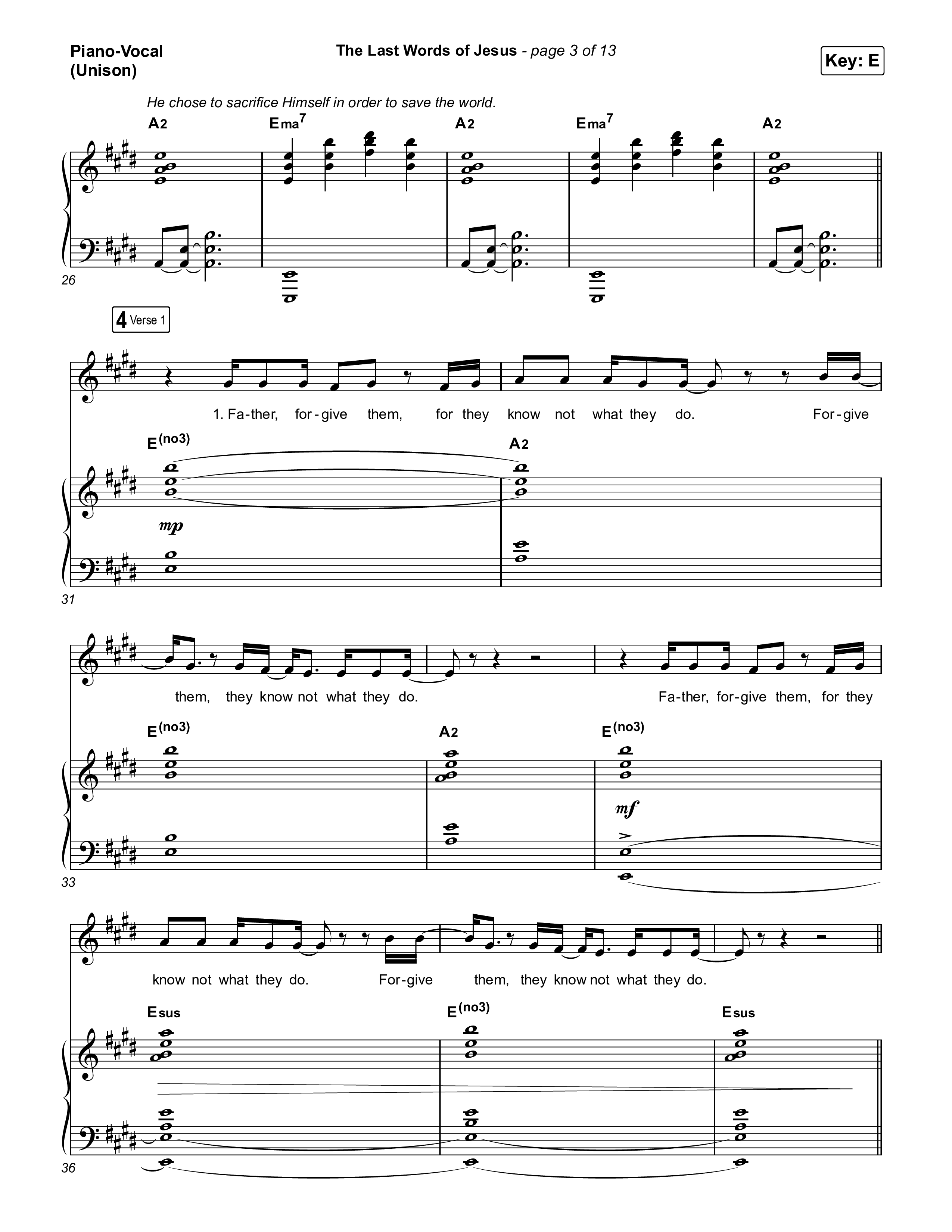 The Last Words Of Jesus Piano/Vocal Pack (The Worship Initiative)