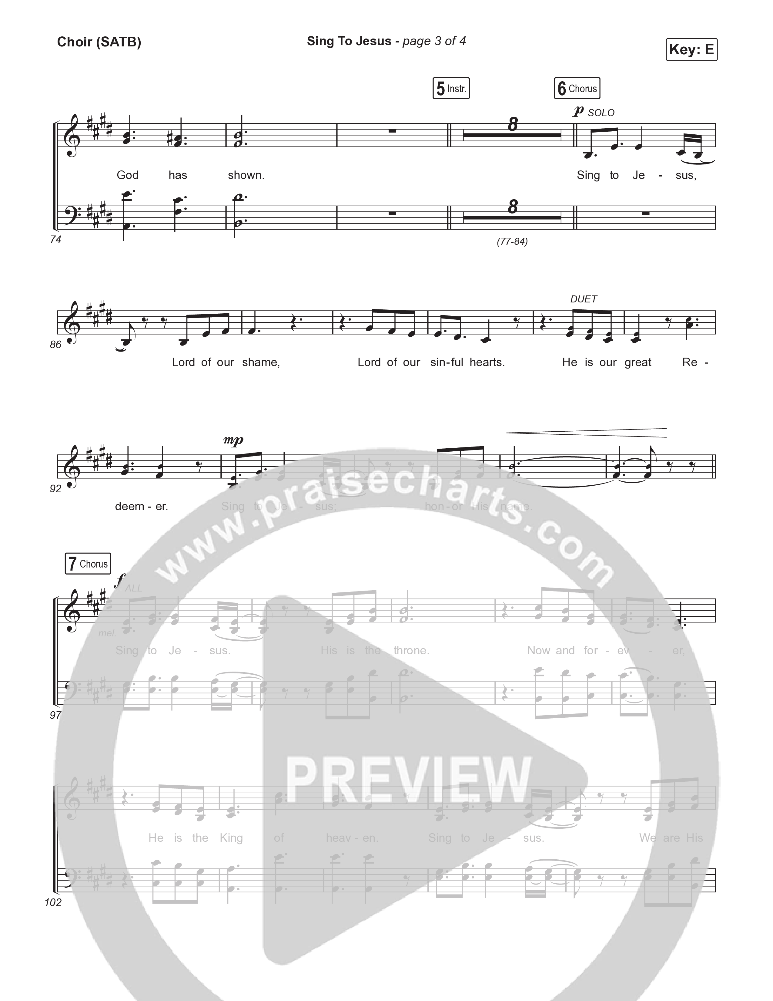 Sing To Jesus Vocal Sheet (SATB) (The Worship Initiative)