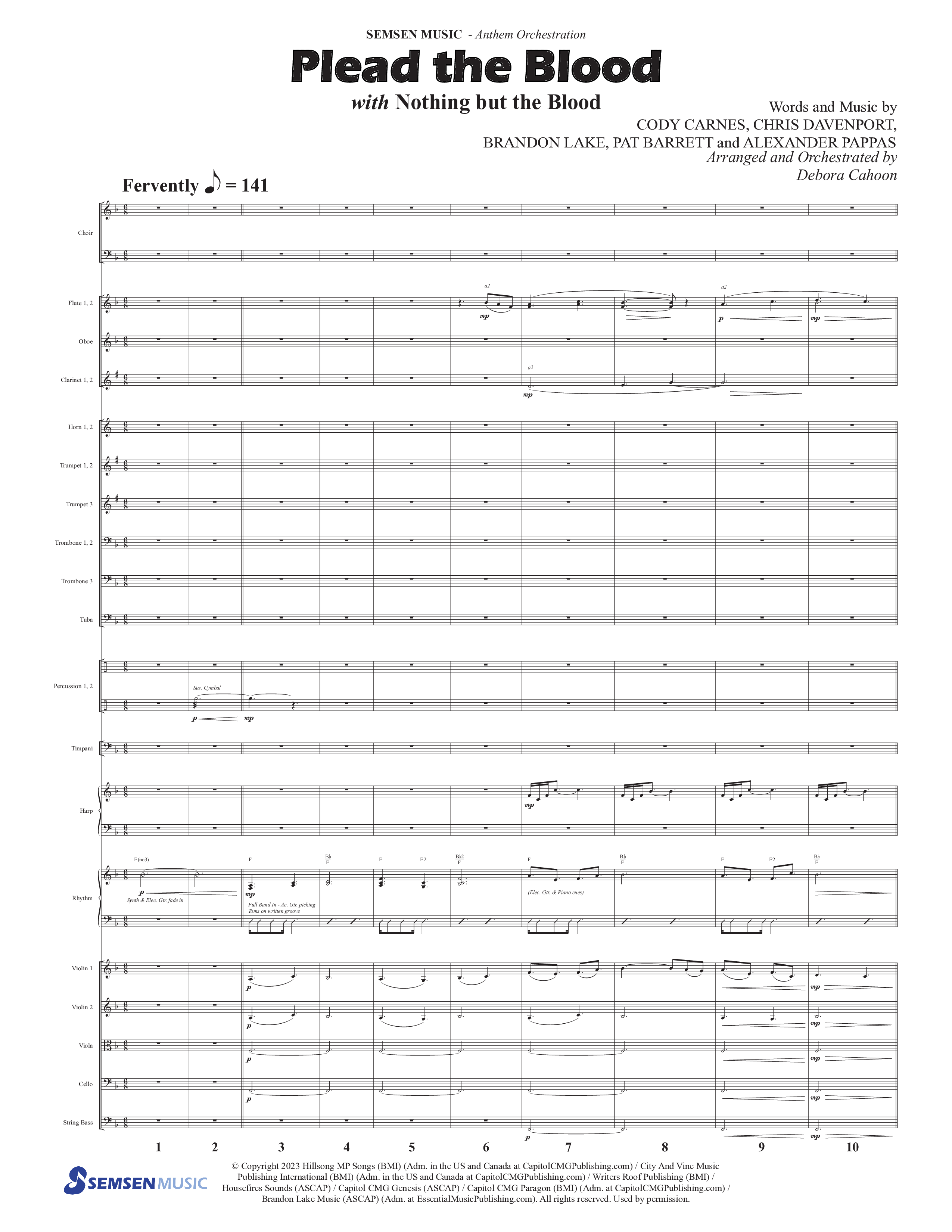 Plead The Blood (with Nothing But The Blood) (Choral Anthem SATB) Conductor's Score (Semsen Music / Arr. Debora Cahoon)
