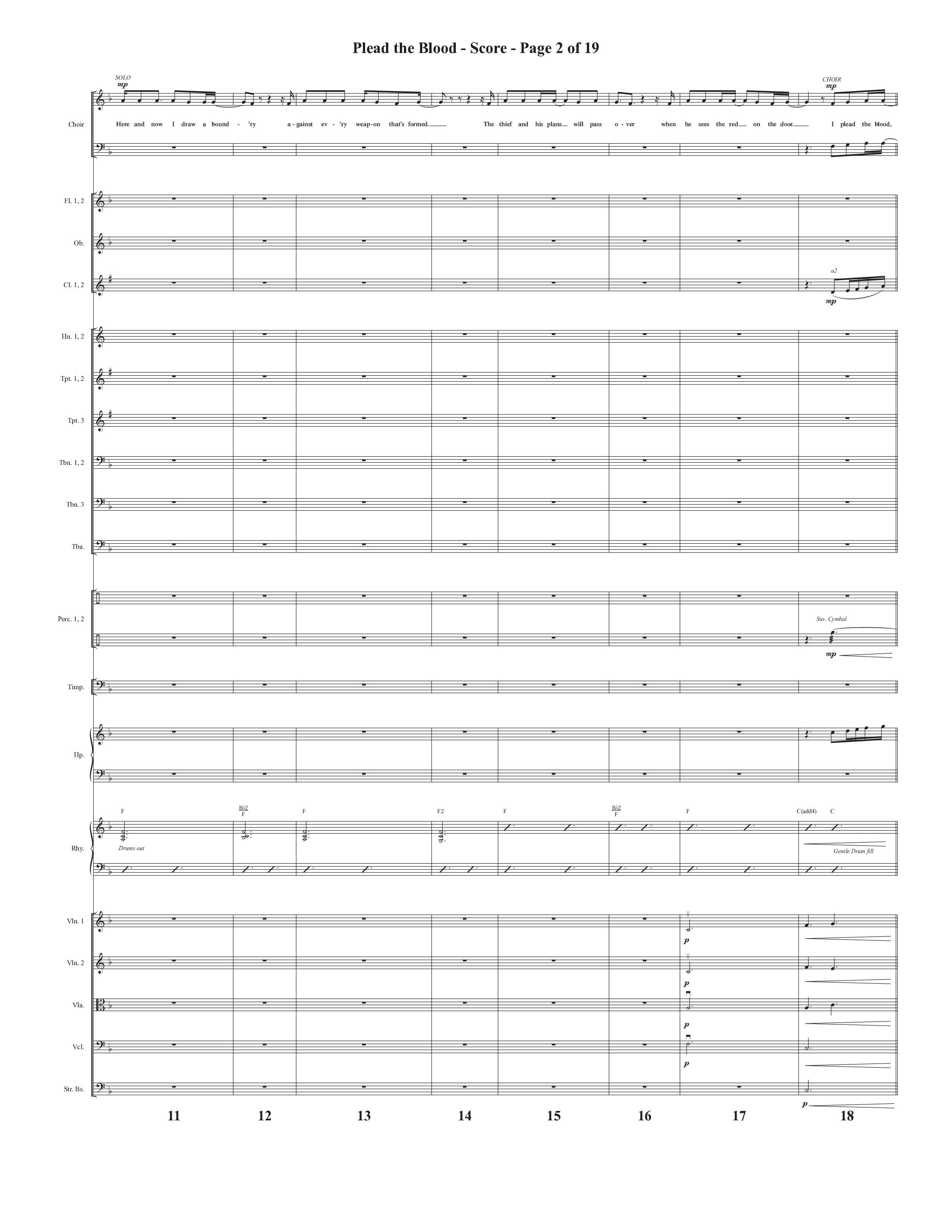 Plead The Blood (with Nothing But The Blood) (Choral Anthem SATB) Conductor's Score (Semsen Music / Arr. Debora Cahoon)