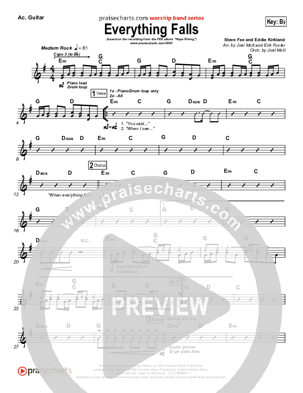 Everything Falls Acoustic Guitar (FEE Band)