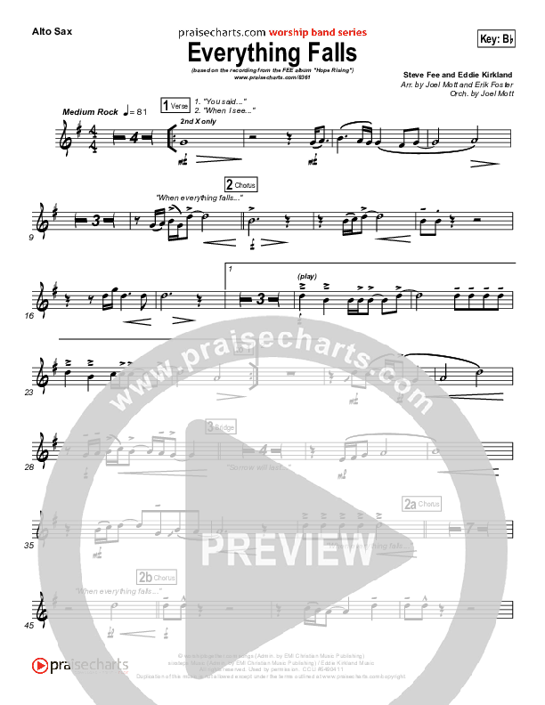 Everything Falls Alto Sax (FEE Band)