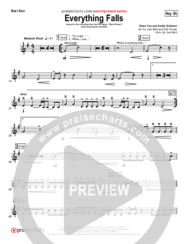 Everything Falls Bari Sax (FEE Band)