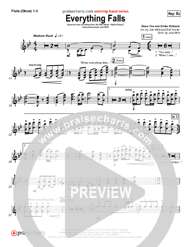 Everything Falls Flute/Oboe 1/2/3 (FEE Band)
