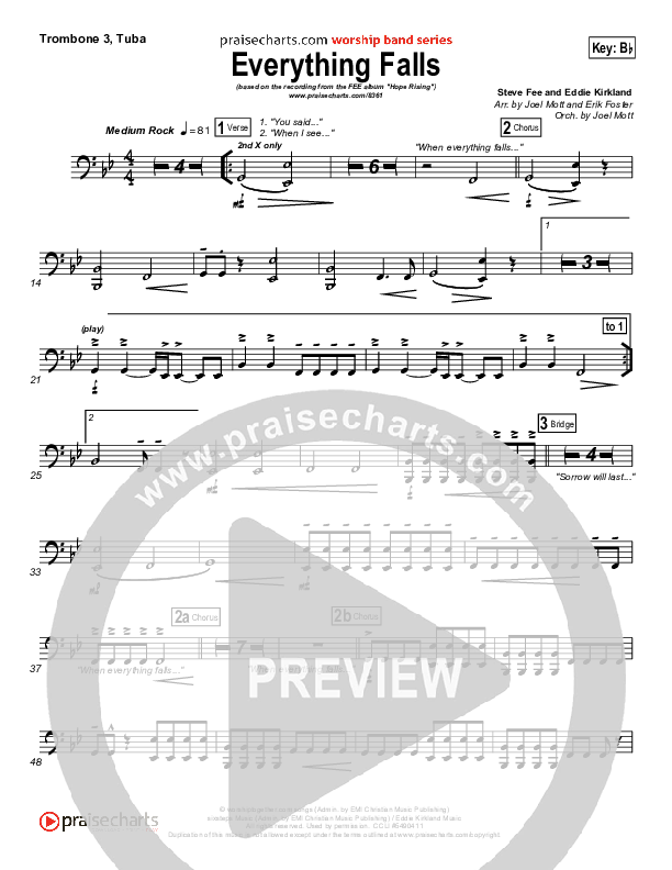 Everything Falls Trombone 3/Tuba (FEE Band)