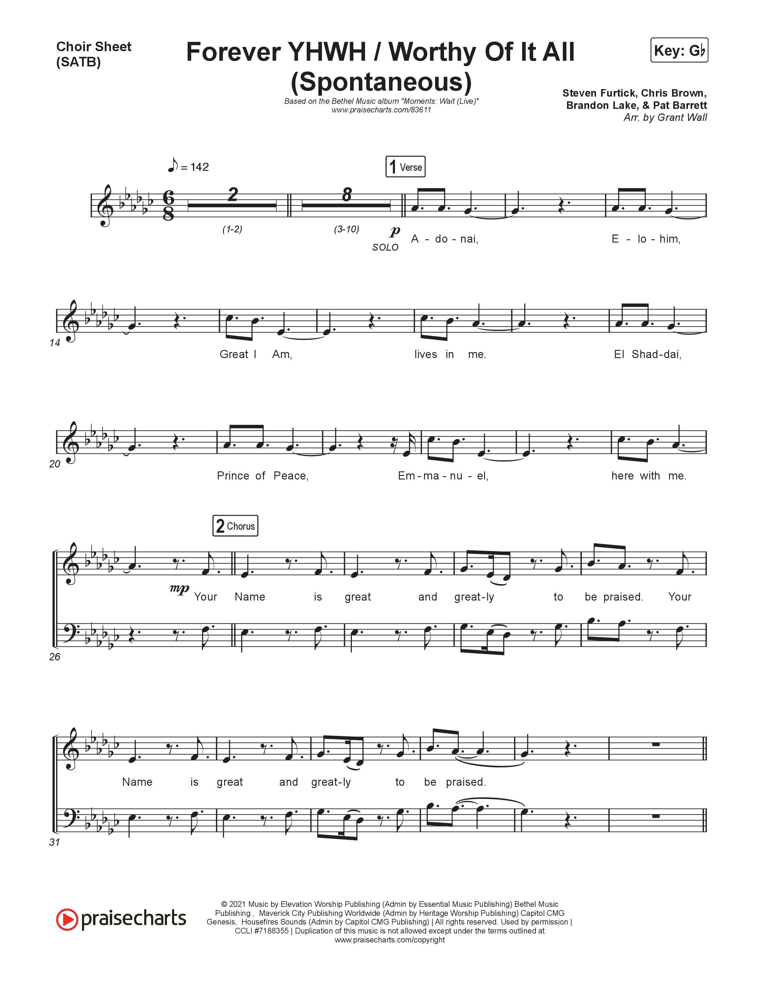 Forever YHWH (Spontaneous) (Live) Choir Vocals (SATB) (Bethel Music / Tiffany Hudson)