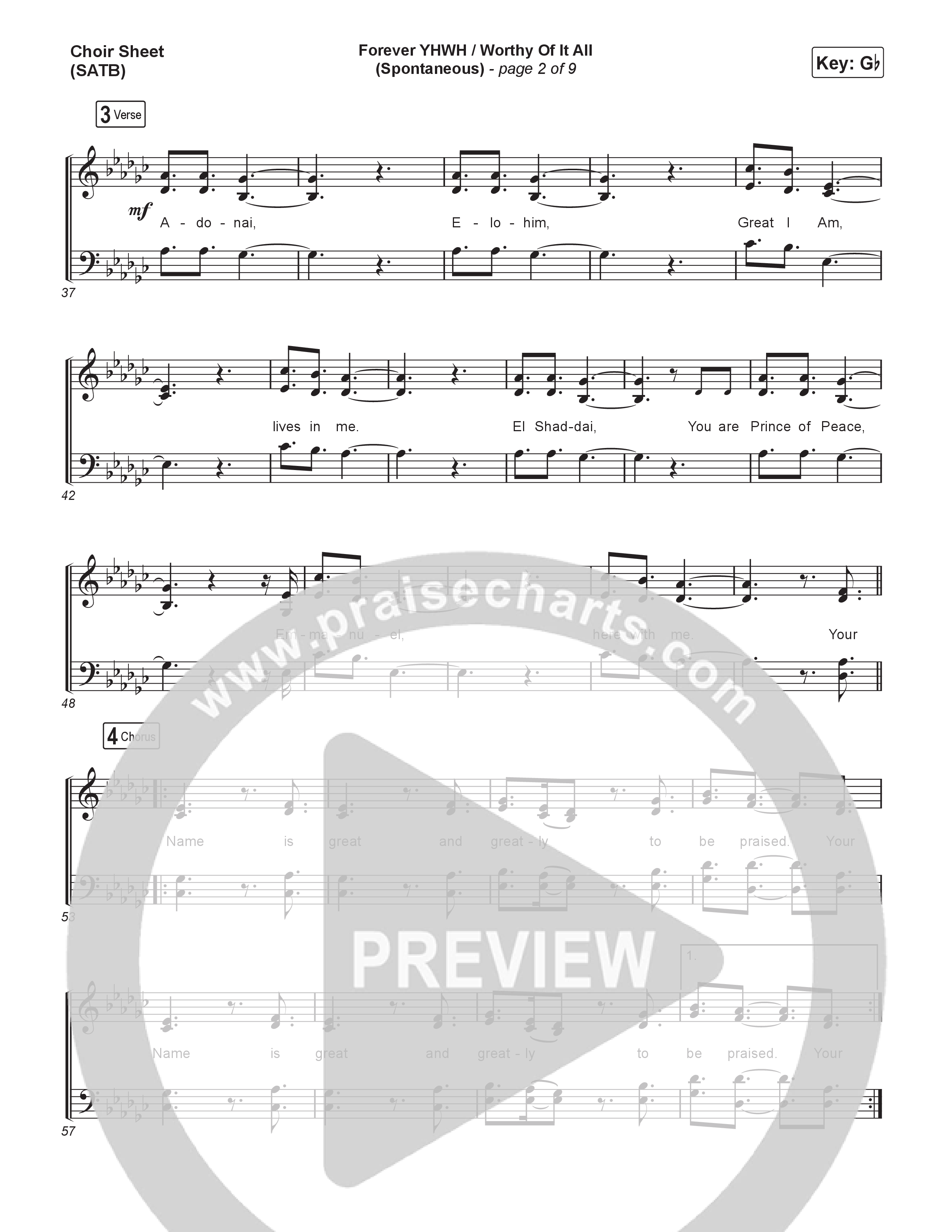 Forever YHWH (Spontaneous) (Live) Choir Vocals (SATB) (Bethel Music / Tiffany Hudson)