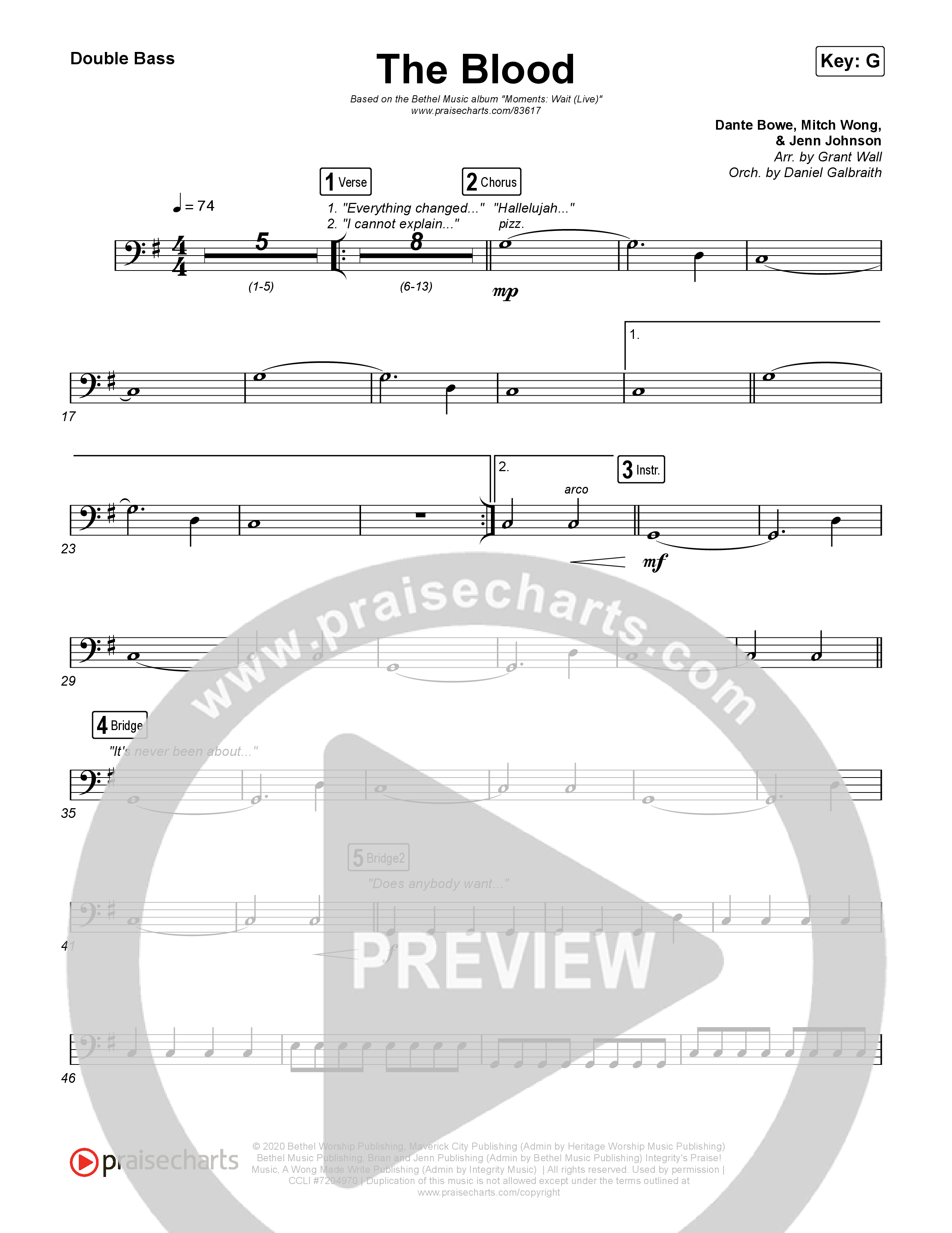 The Blood (Live) String Bass (Bethel Music / David Funk)