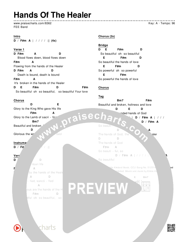 Hands Of The Healer Chords & Lyrics (FEE Band)