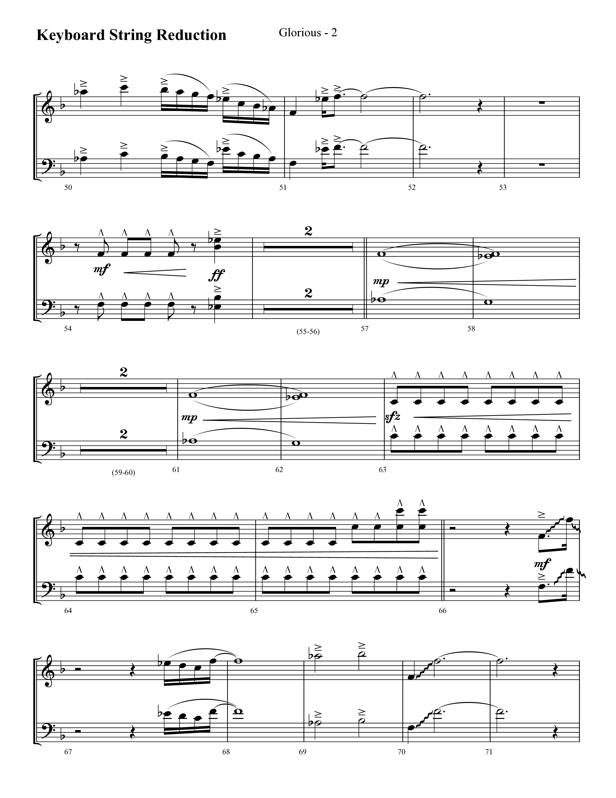 Glorious (Choral Anthem SATB) String Reduction (Lifeway Choral / Arr. Cliff Duren)