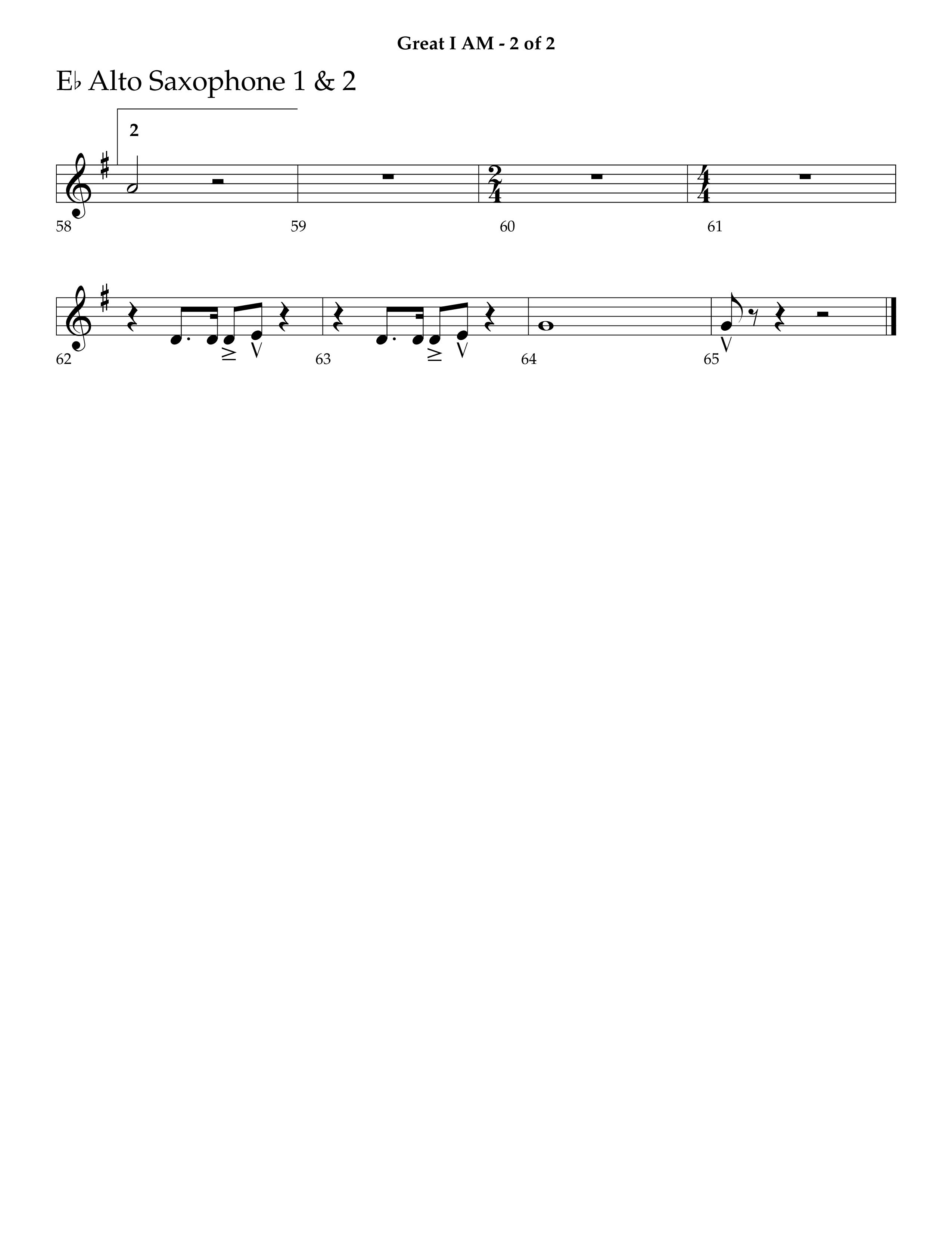 Great I Am (Choral Anthem SATB) Alto Sax (Lifeway Choral / Arr. Ken Barker / Orch. Dave Williamson)