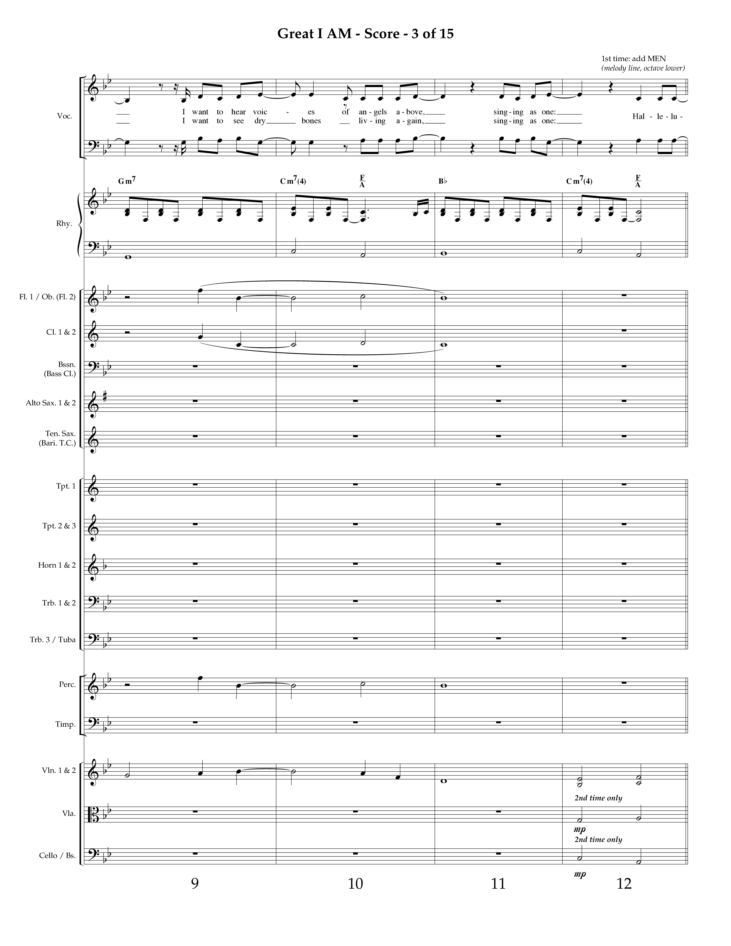 Great I Am (Choral Anthem SATB) Orchestration (Lifeway Choral / Arr. Ken Barker / Orch. Dave Williamson)