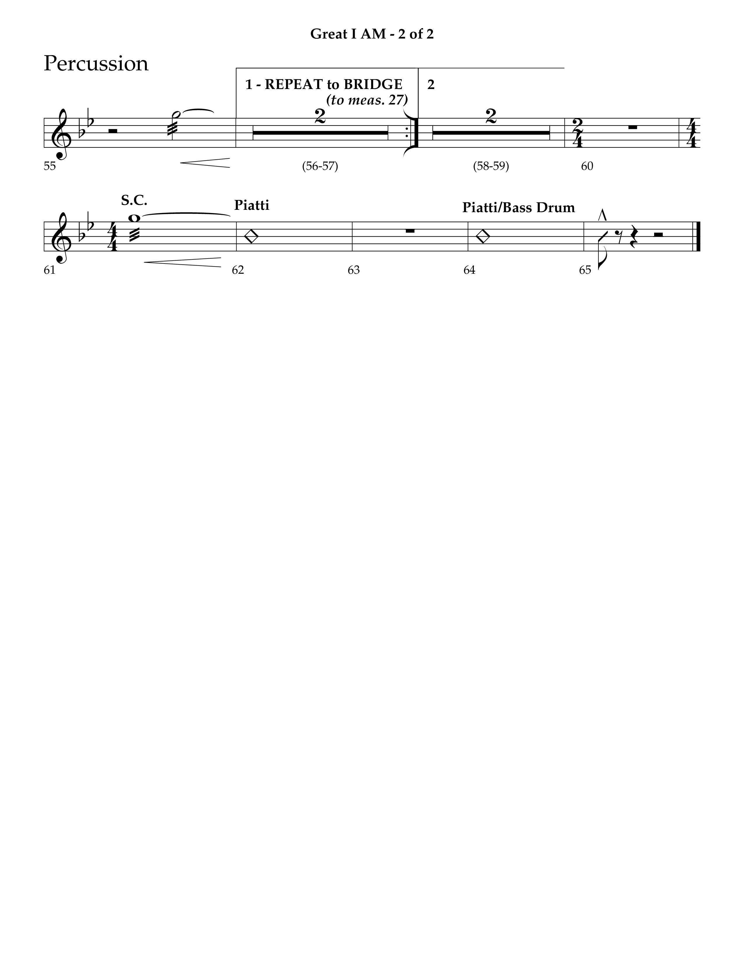 Great I Am (Choral Anthem SATB) Percussion (Lifeway Choral / Arr. Ken Barker / Orch. Dave Williamson)