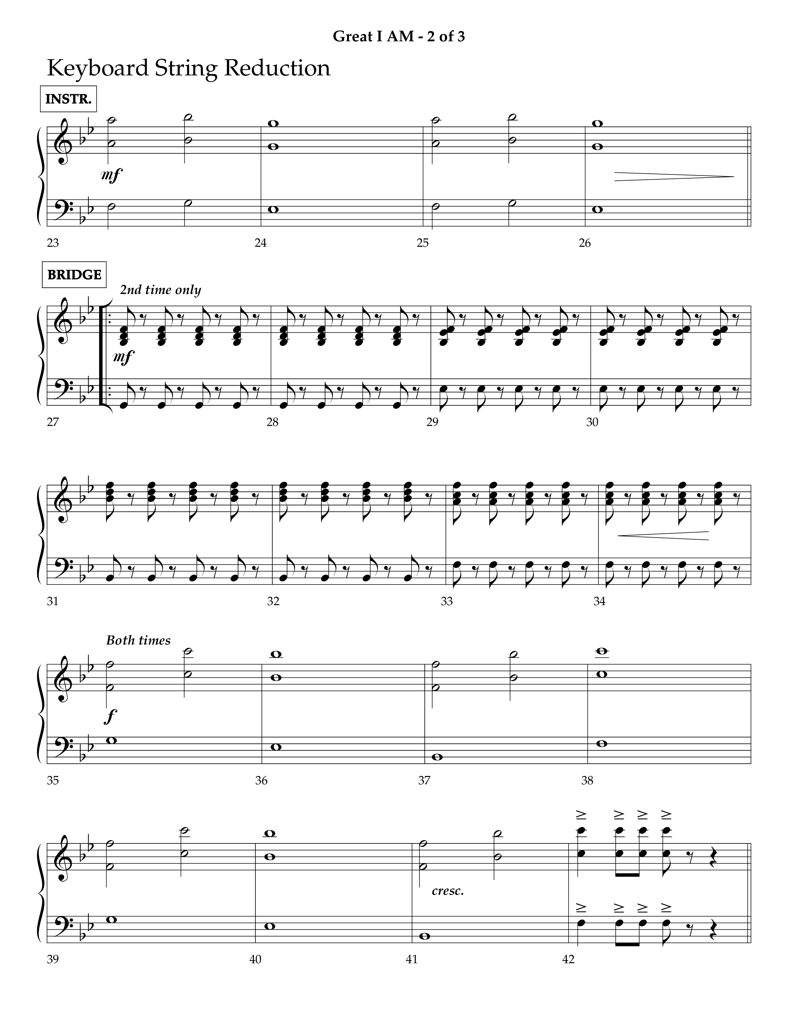 Great I Am (Choral Anthem SATB) String Reduction (Lifeway Choral / Arr. Ken Barker / Orch. Dave Williamson)