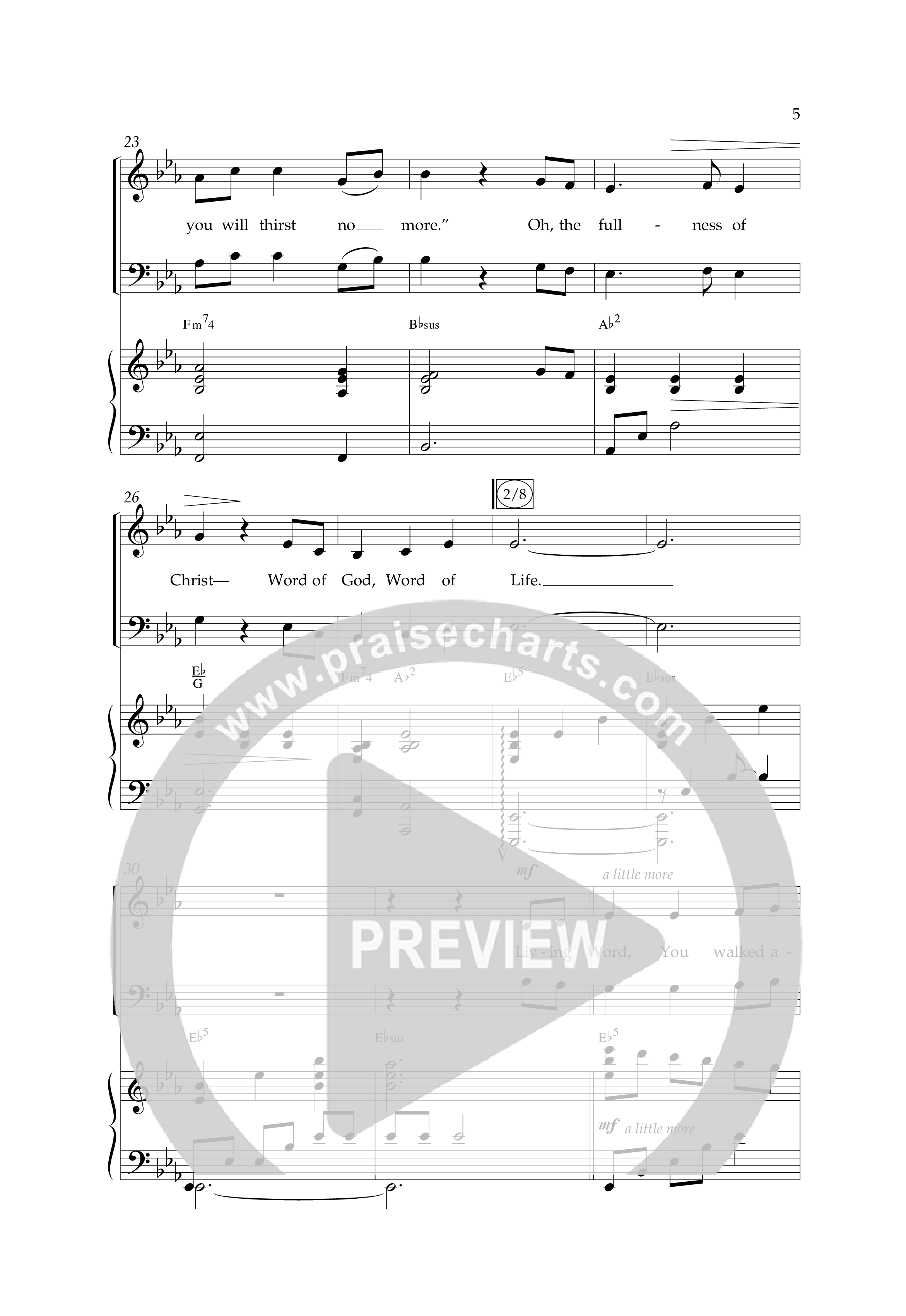 My Soul Longs For The Lord (Choral Anthem SATB) Anthem (SATB/Piano) (Lifeway Choral / Arr. David Hamilton)