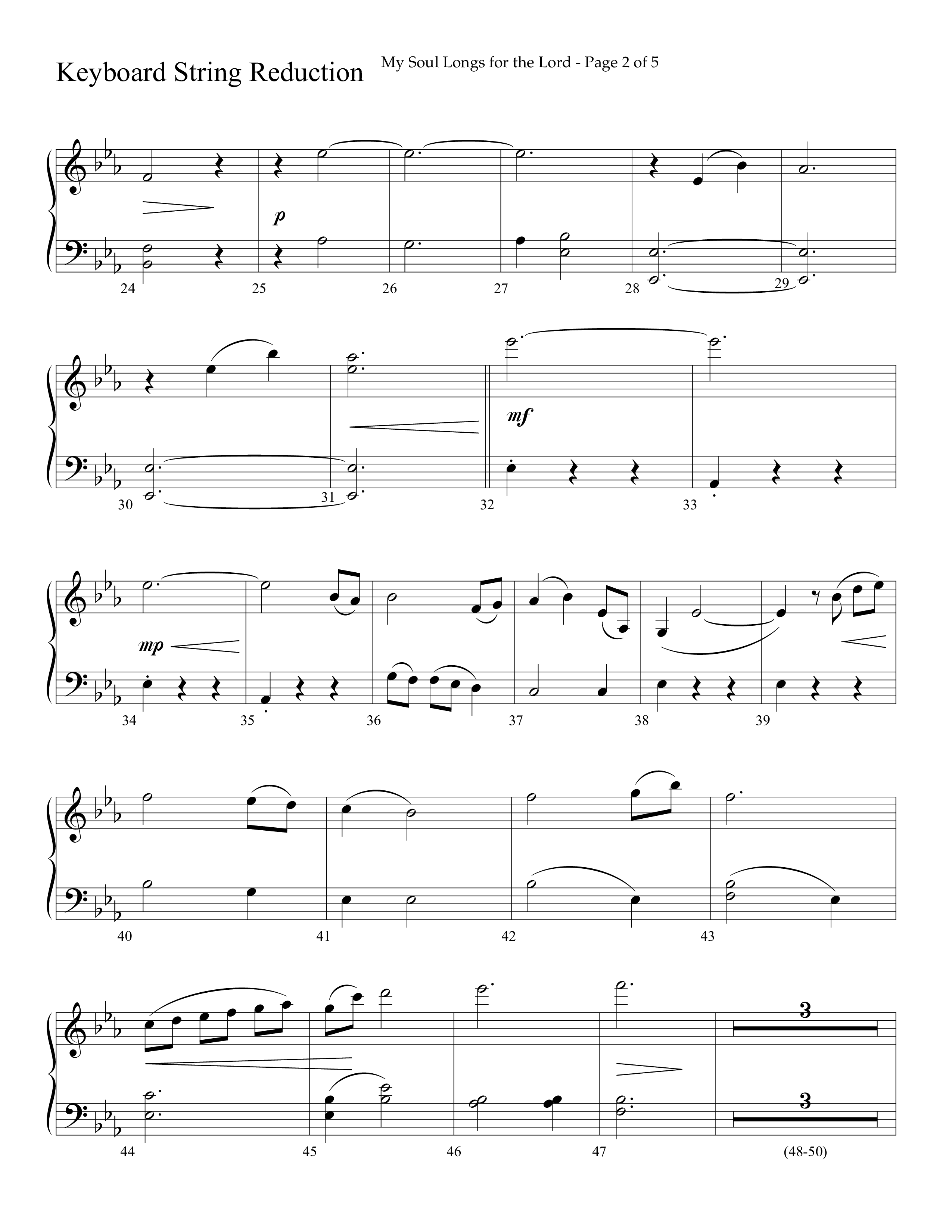 My Soul Longs For The Lord (Choral Anthem SATB) String Reduction (Lifeway Choral / Arr. David Hamilton)