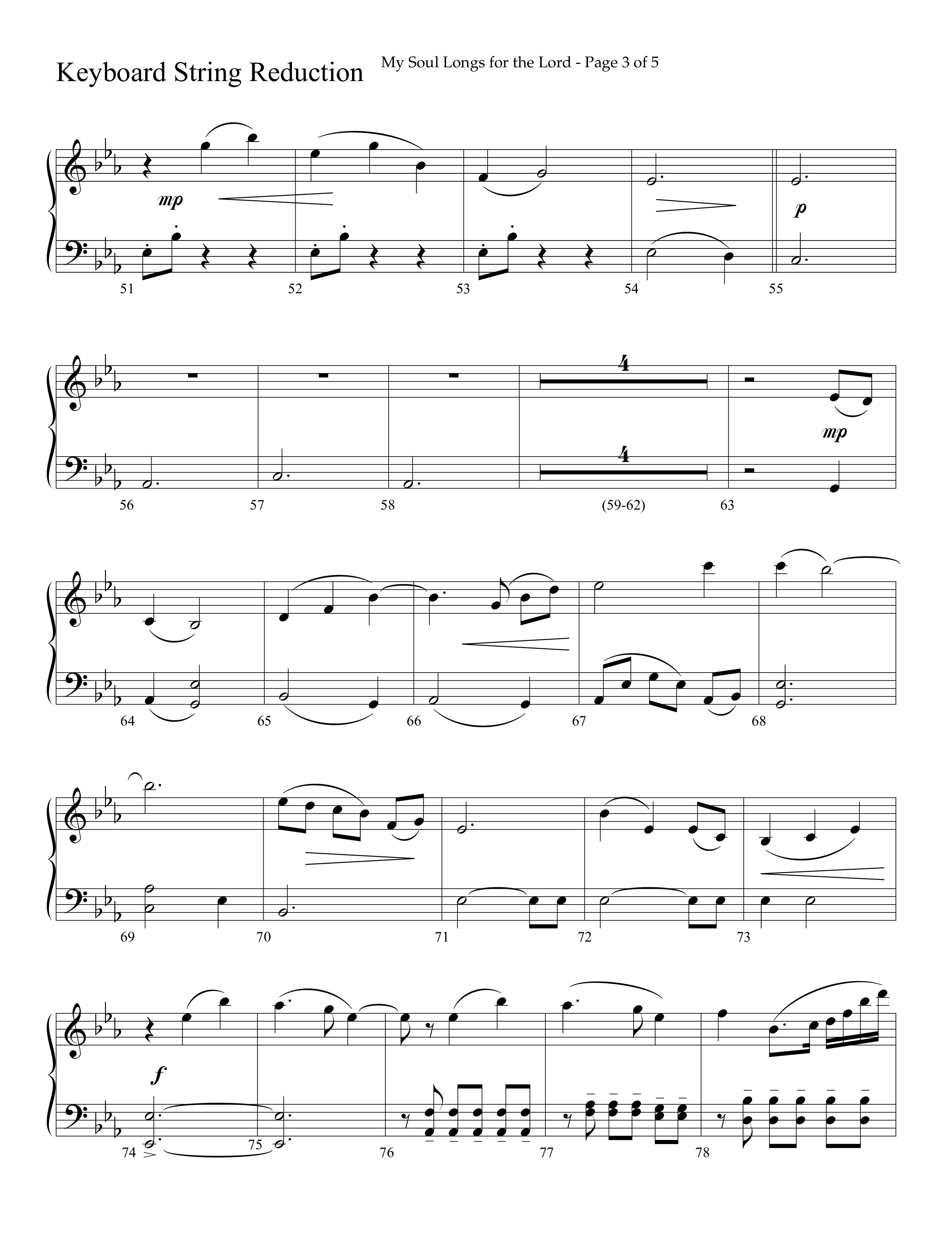 My Soul Longs For The Lord (Choral Anthem SATB) String Reduction (Lifeway Choral / Arr. David Hamilton)