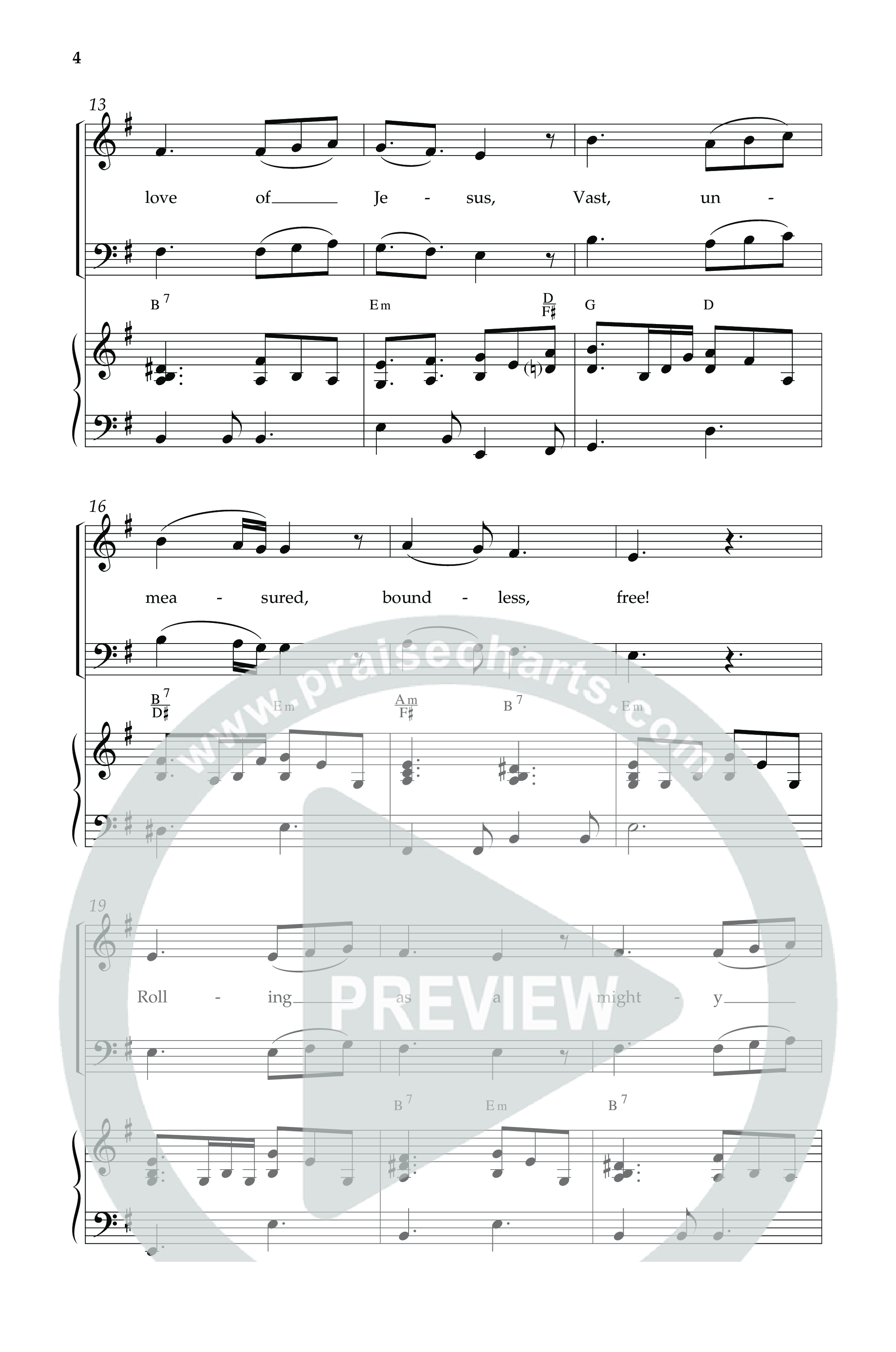 O The Deep Deep Love Of Jesus (Choral Anthem SATB) Anthem (SATB/Piano) (Lifeway Choral / Arr. Dave Williamson)