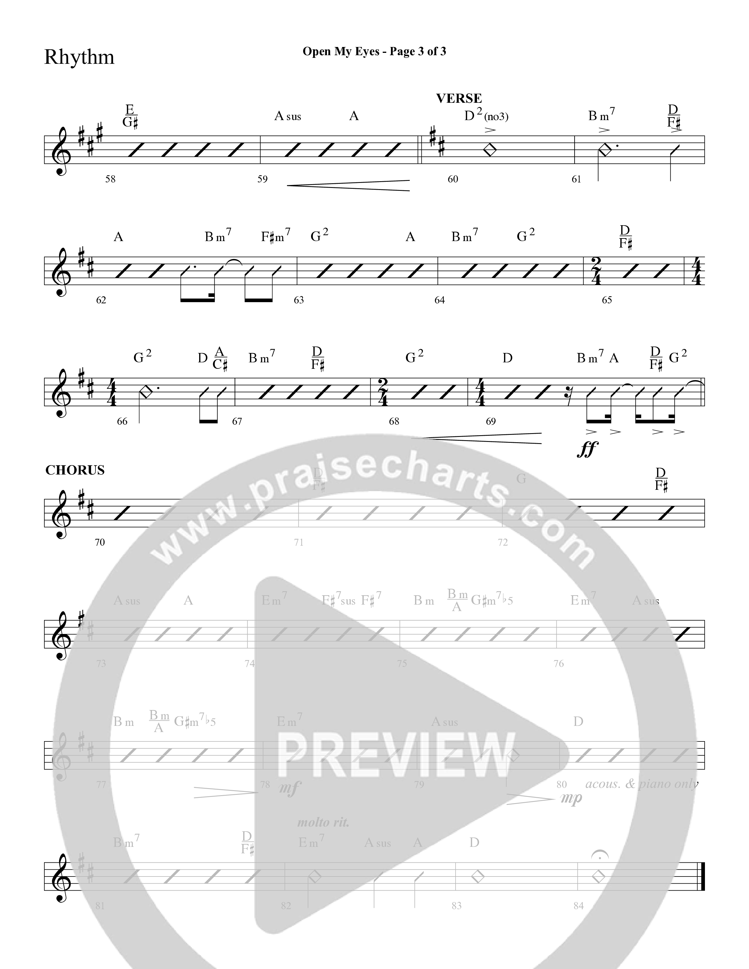 Open My Eyes (with Be Thou My Vision) (Choral Anthem SATB) Lead Melody & Rhythm (Arr. Cliff Duren / Lifeway Choral)