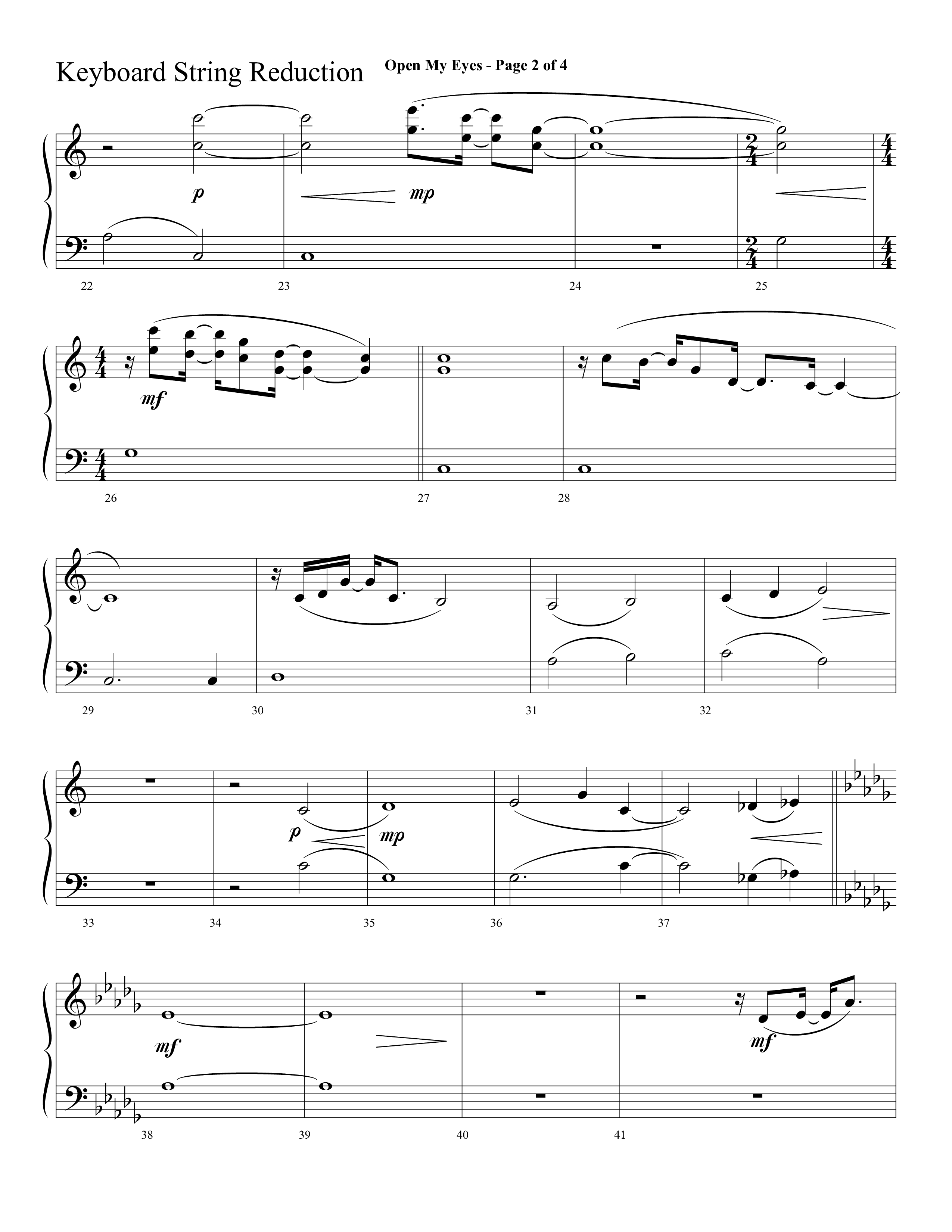 Open My Eyes (with Be Thou My Vision) (Choral Anthem SATB) String Reduction (Arr. Cliff Duren / Lifeway Choral)