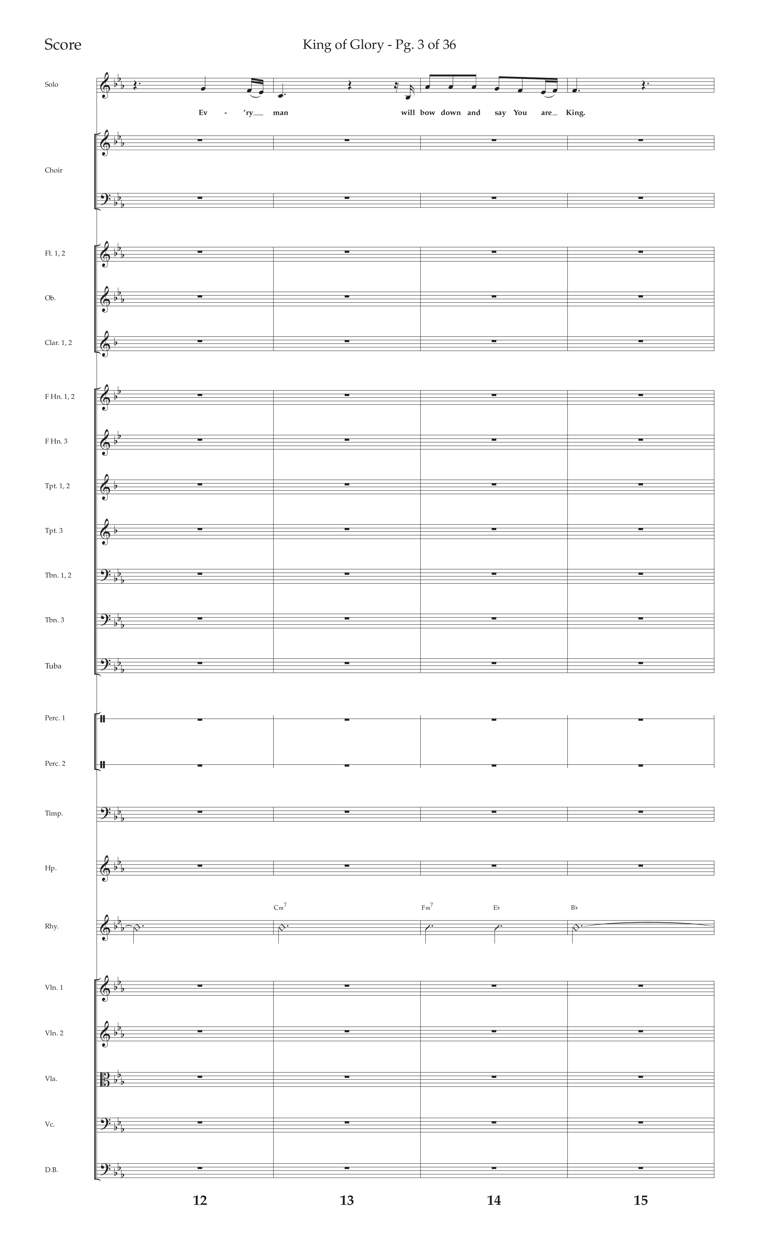 King Of Glory (Choral Anthem SATB) Conductor's Score (Lifeway Choral / Arr. David Wise / Orch. David Shipps)
