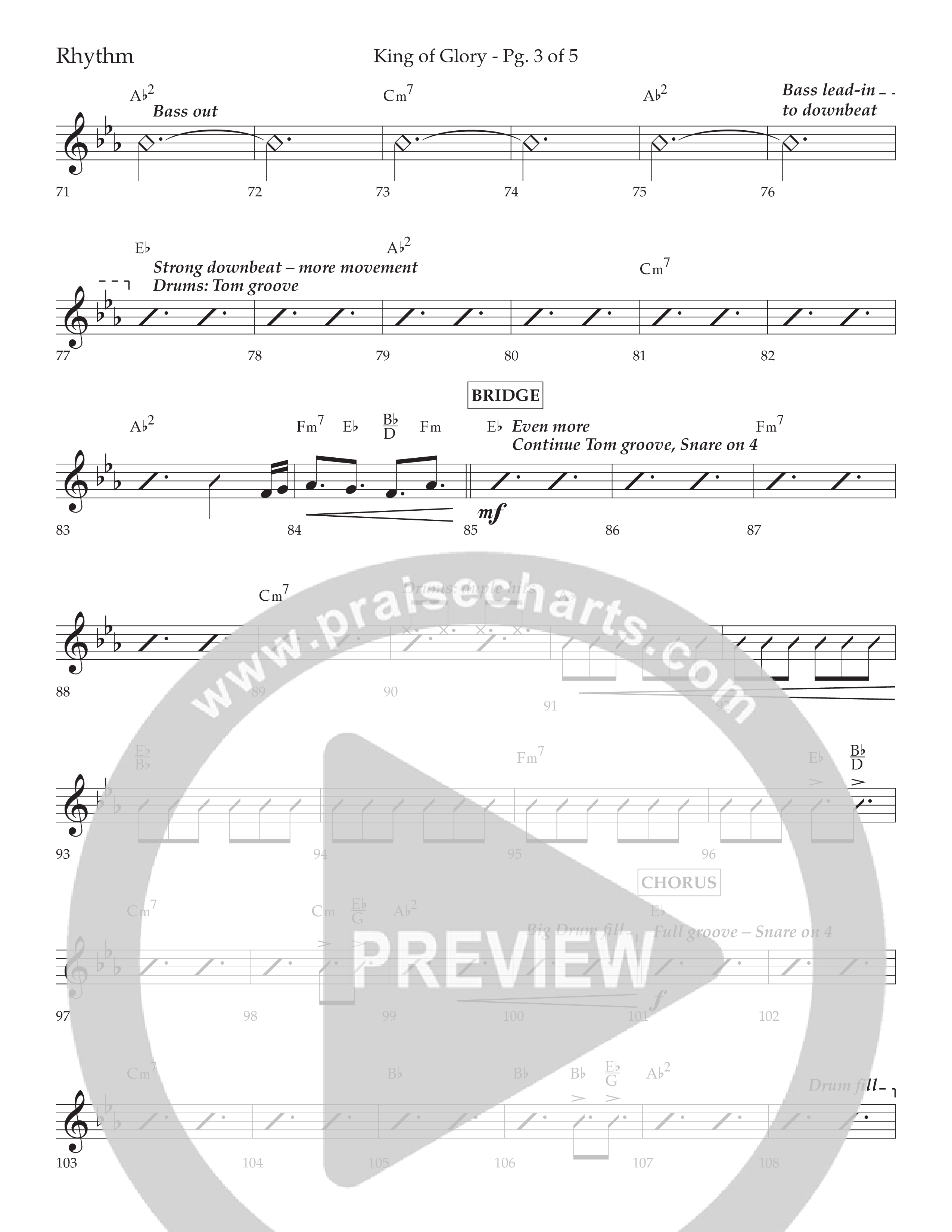 King Of Glory (Choral Anthem SATB) Lead Melody & Rhythm (Lifeway Choral / Arr. David Wise / Orch. David Shipps)