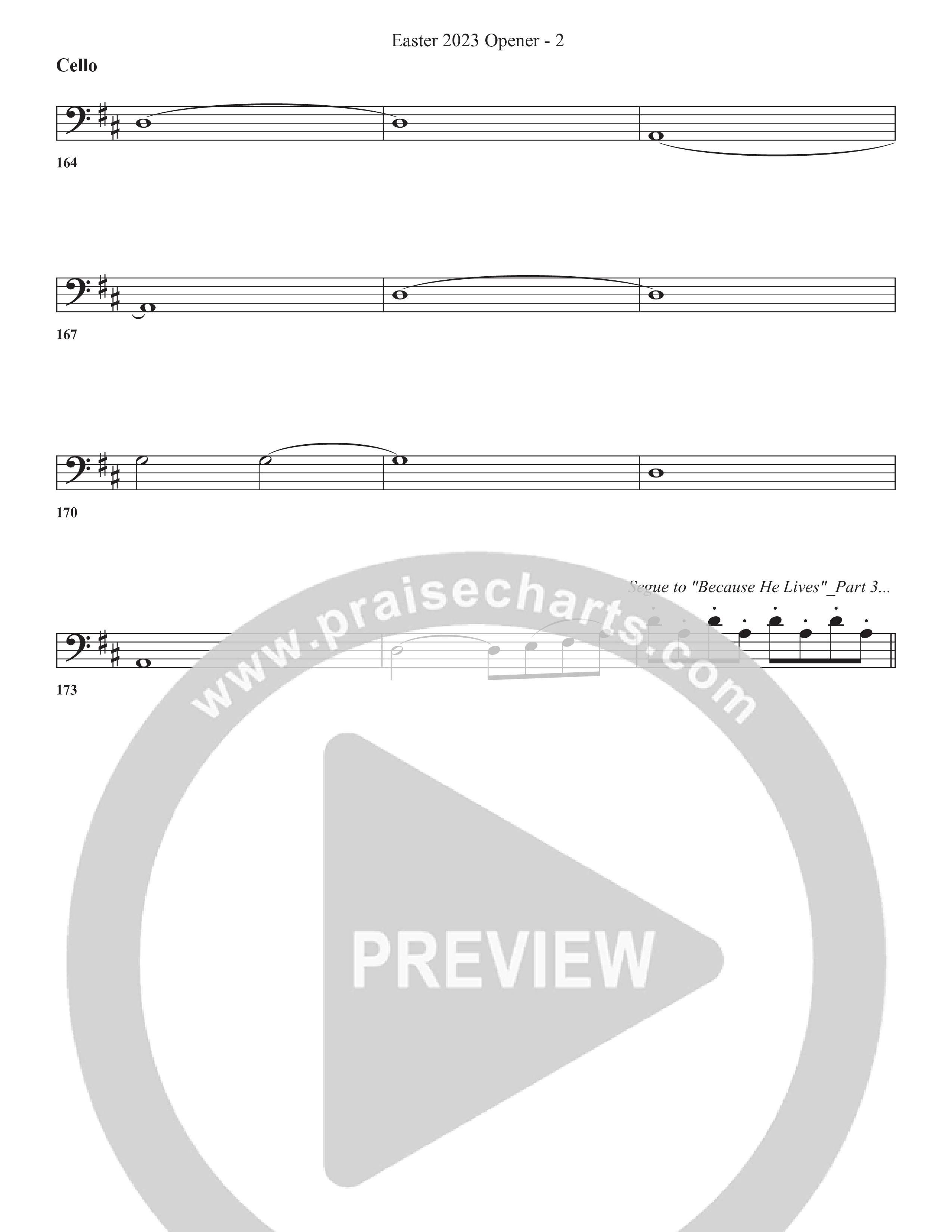 Because He Lives Cello (Bell Shoals Music / Arr. BJ Davis)