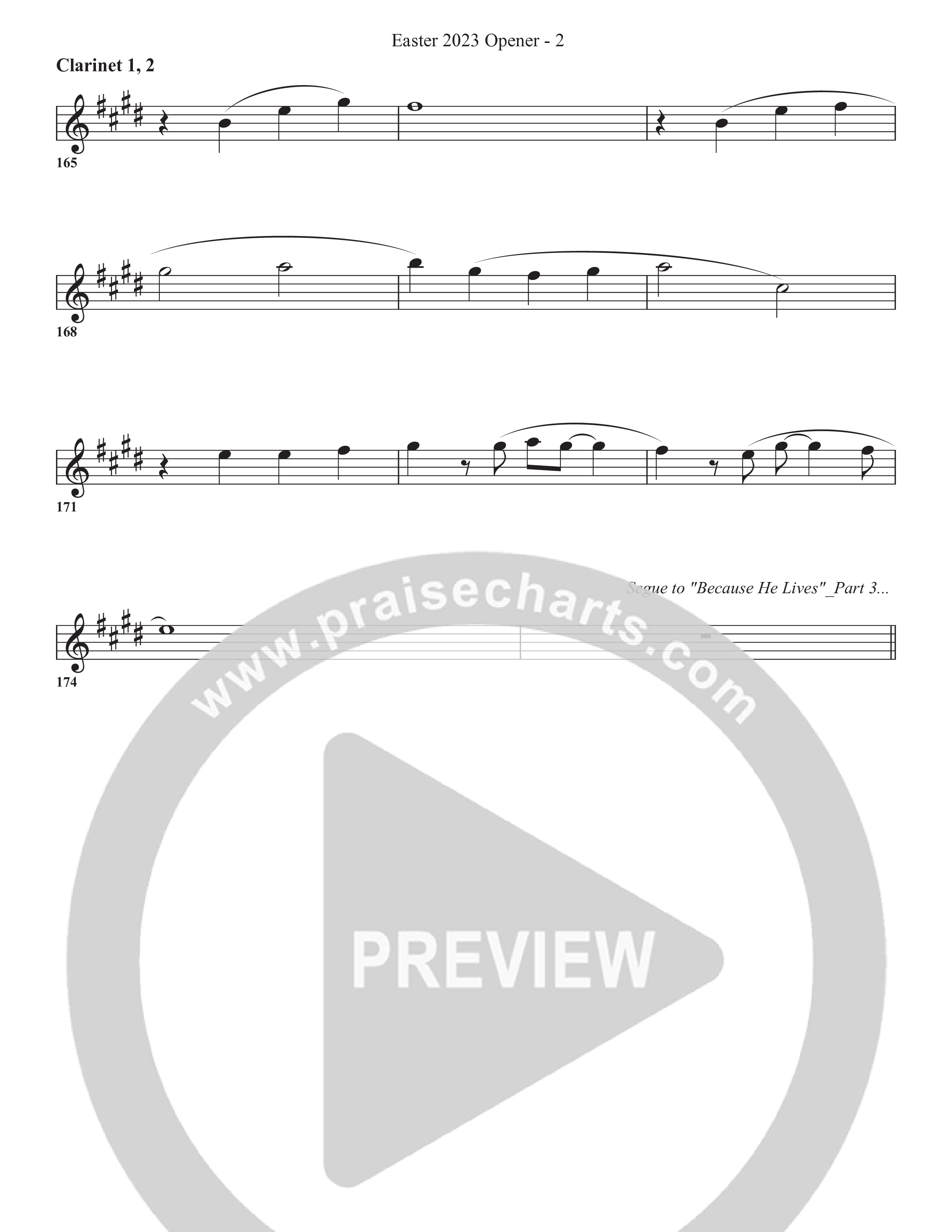 Because He Lives Clarinet 1/2 (Bell Shoals Music / Arr. BJ Davis)