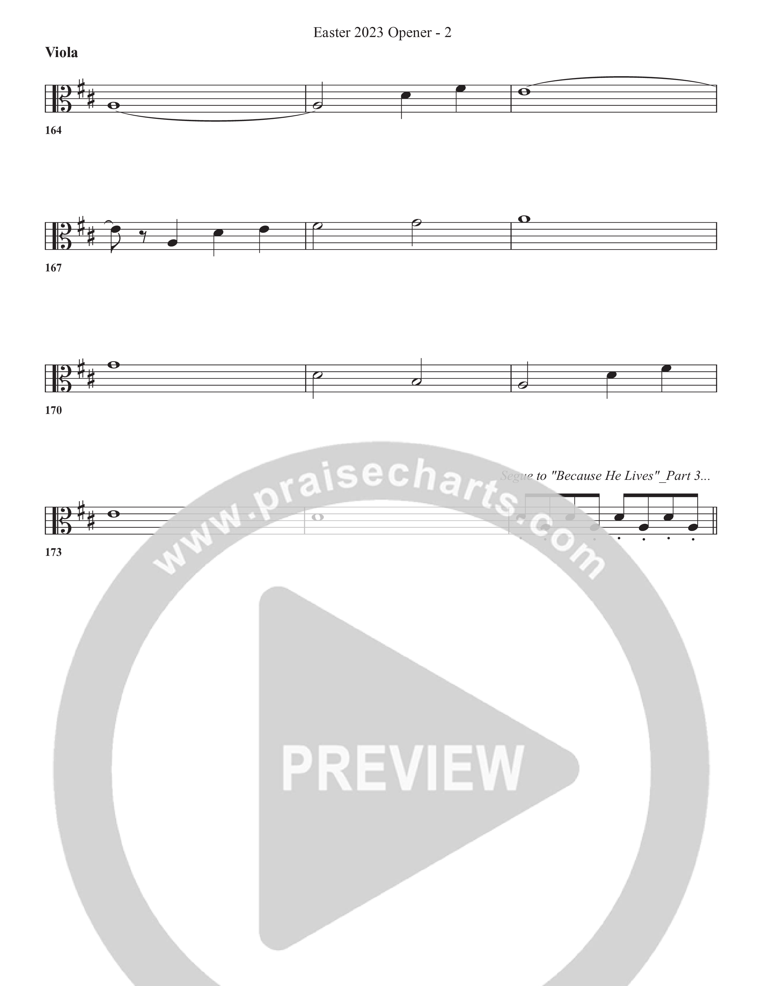 Because He Lives Viola (Bell Shoals Music / Arr. BJ Davis)