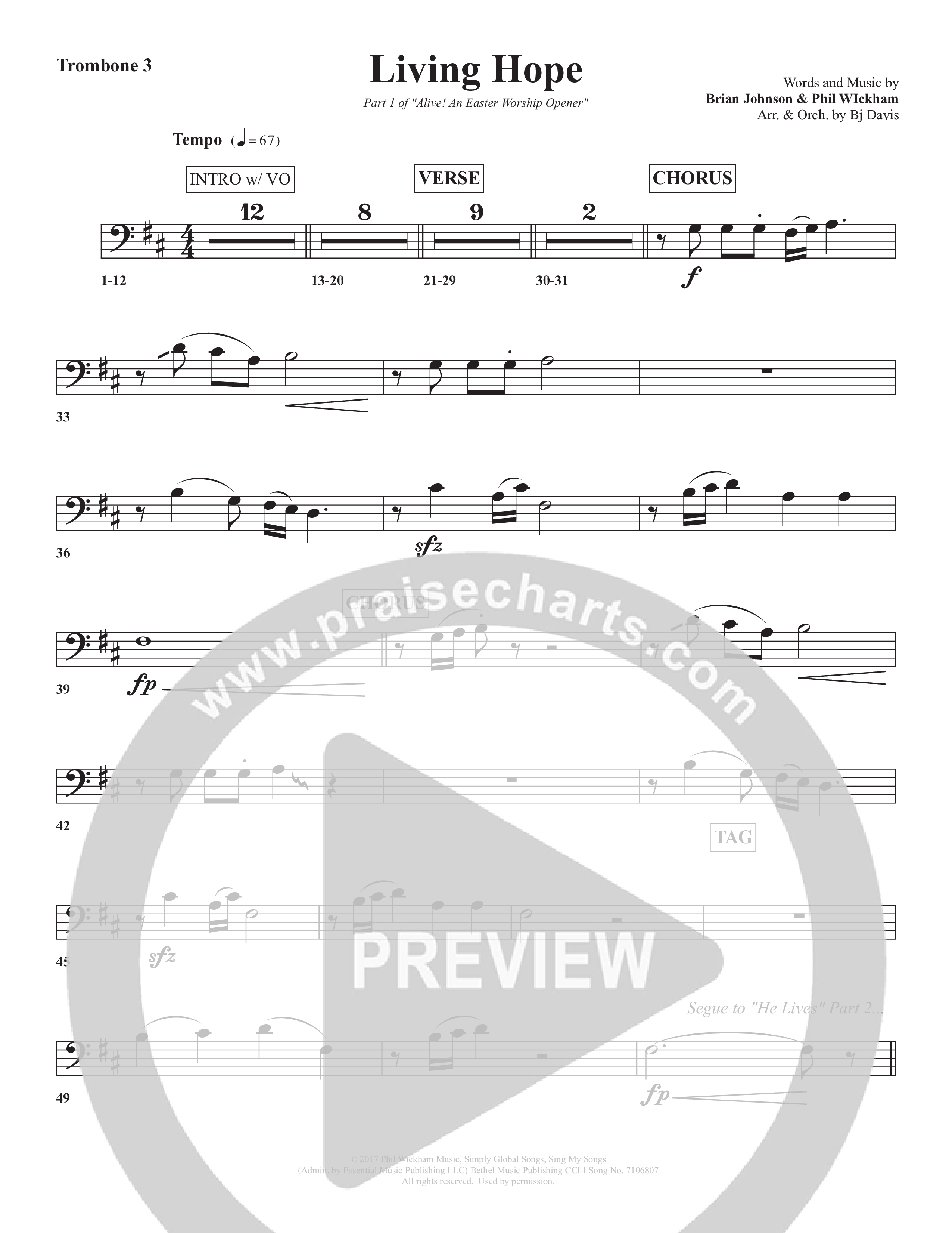 Living Hope Trombone 3 (Bell Shoals Music / Arr. BJ Davis)