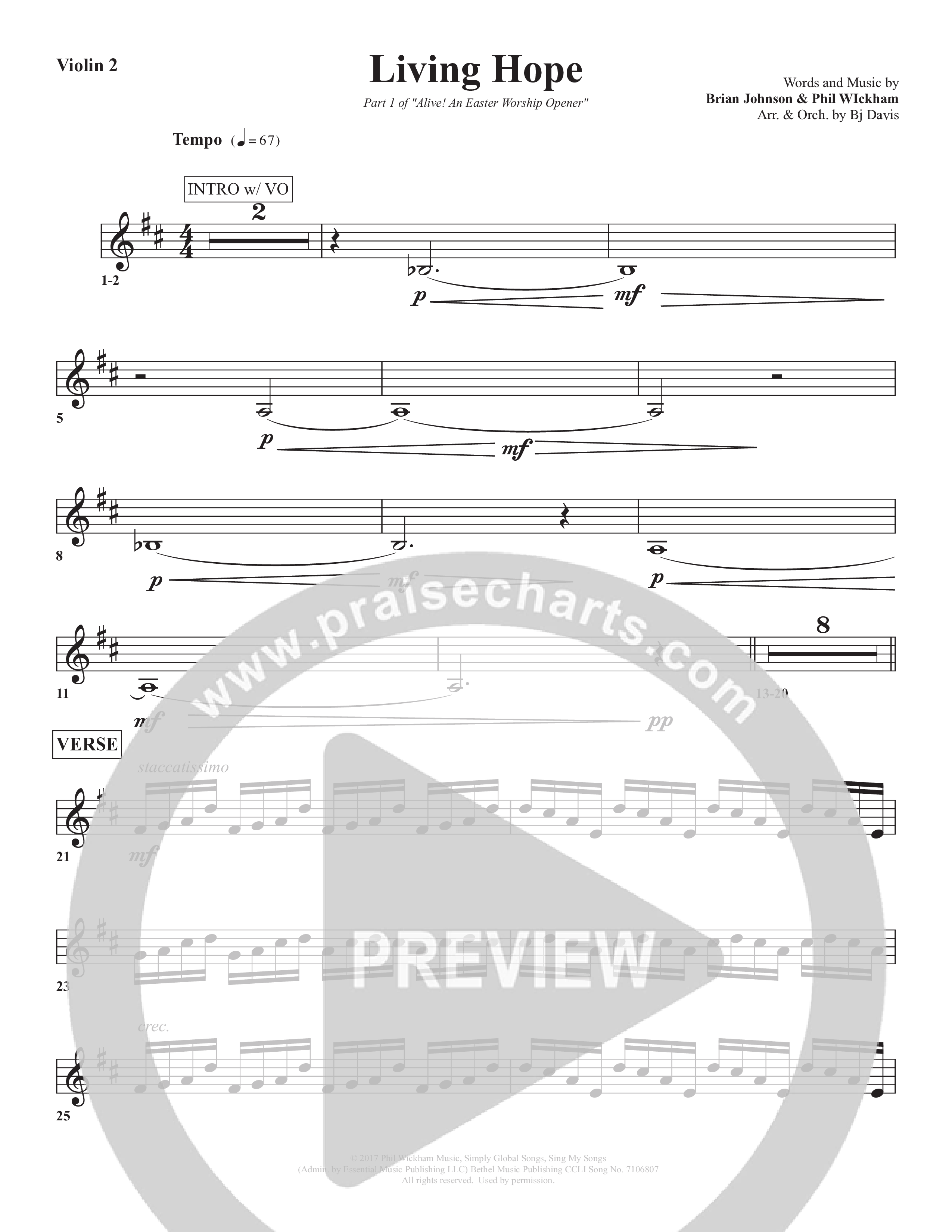 Living Hope Violin 2 (Bell Shoals Music / Arr. BJ Davis)