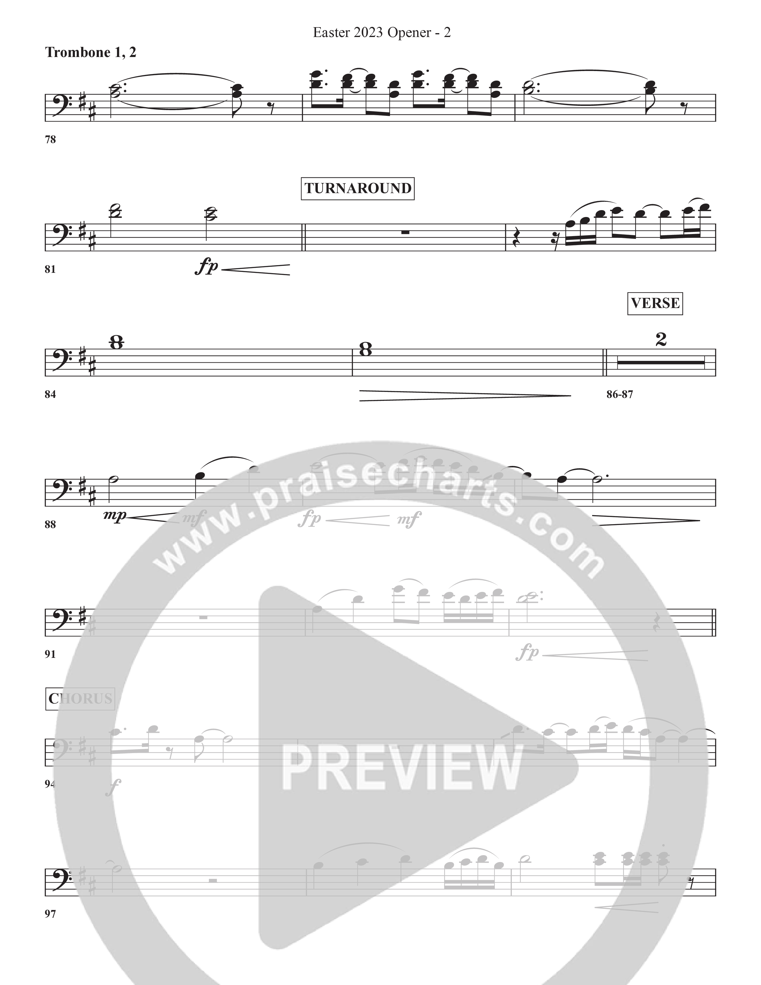 He Lives Trombone 1/2 (Bell Shoals Music / Arr. BJ Davis)